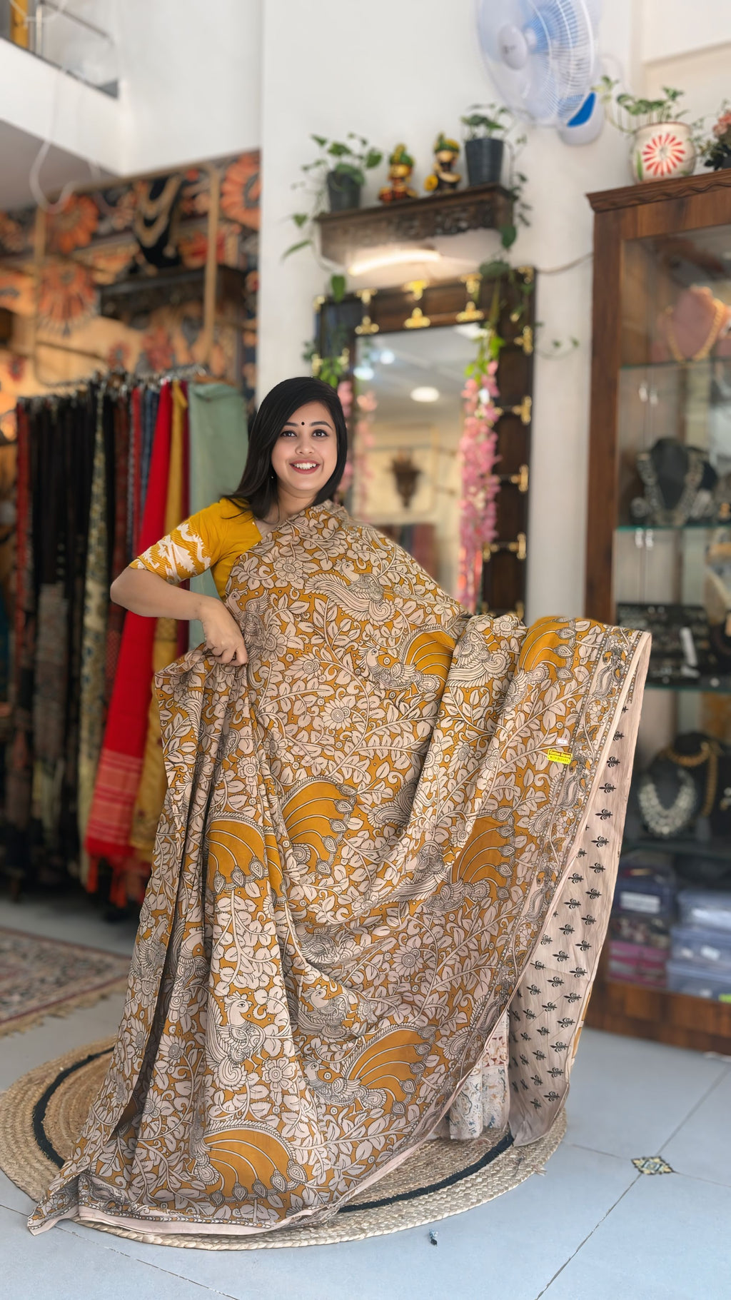 Kamadhenu - Cotton Kalamkari