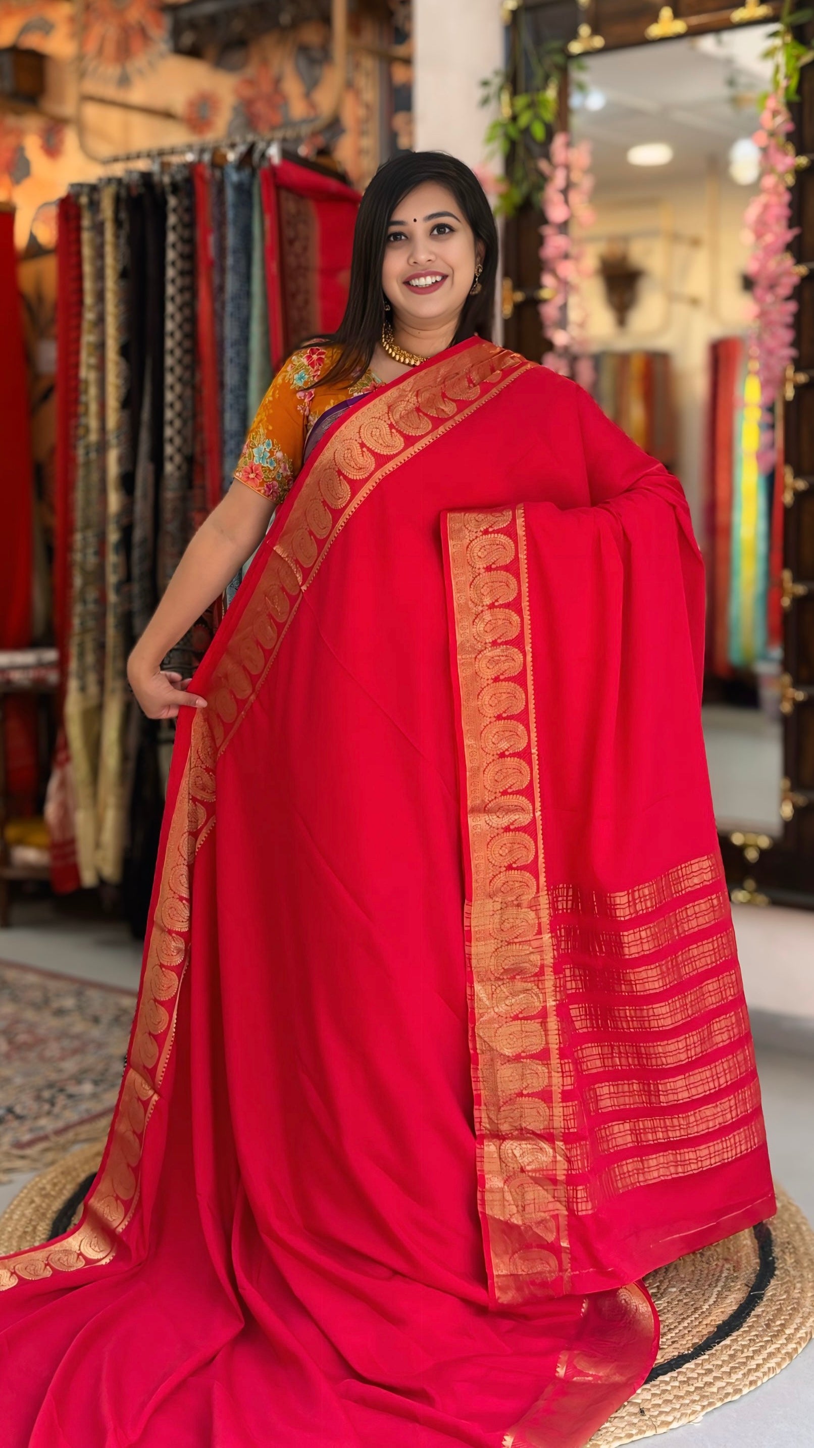 Indrani
– Crepe Silk Saree