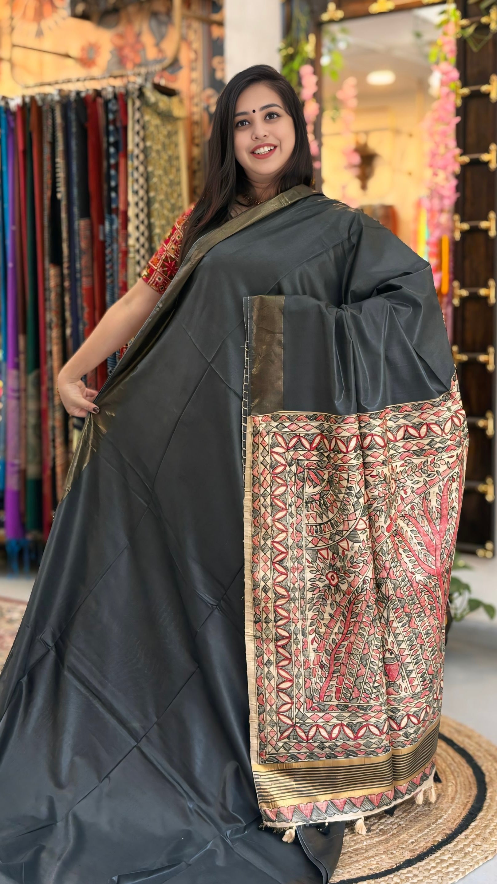 Charulata - Madhubani Silk Saree