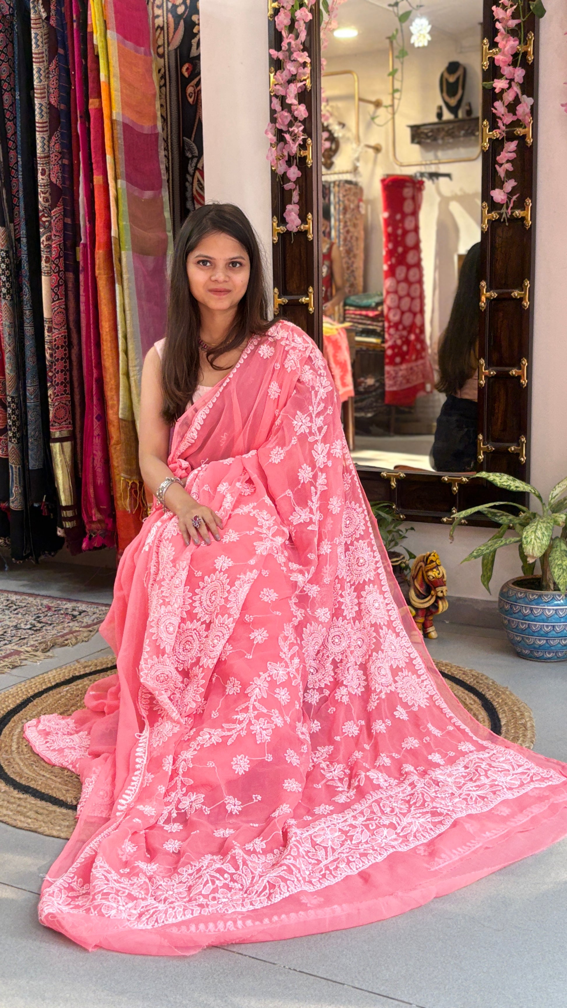 Anvika - Chikankari Saree