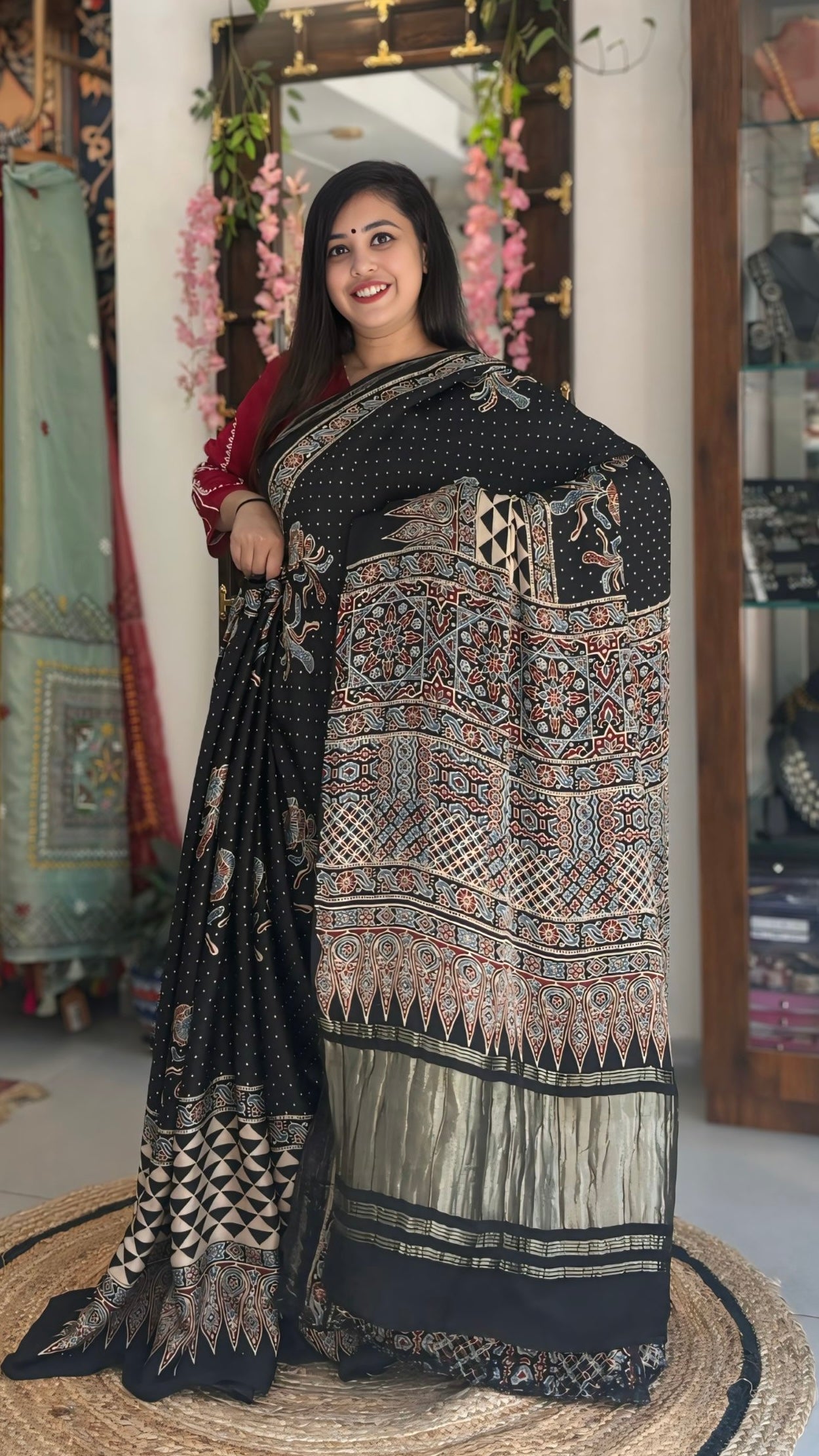 Saanvi - Pure Ajrak Modal Silk