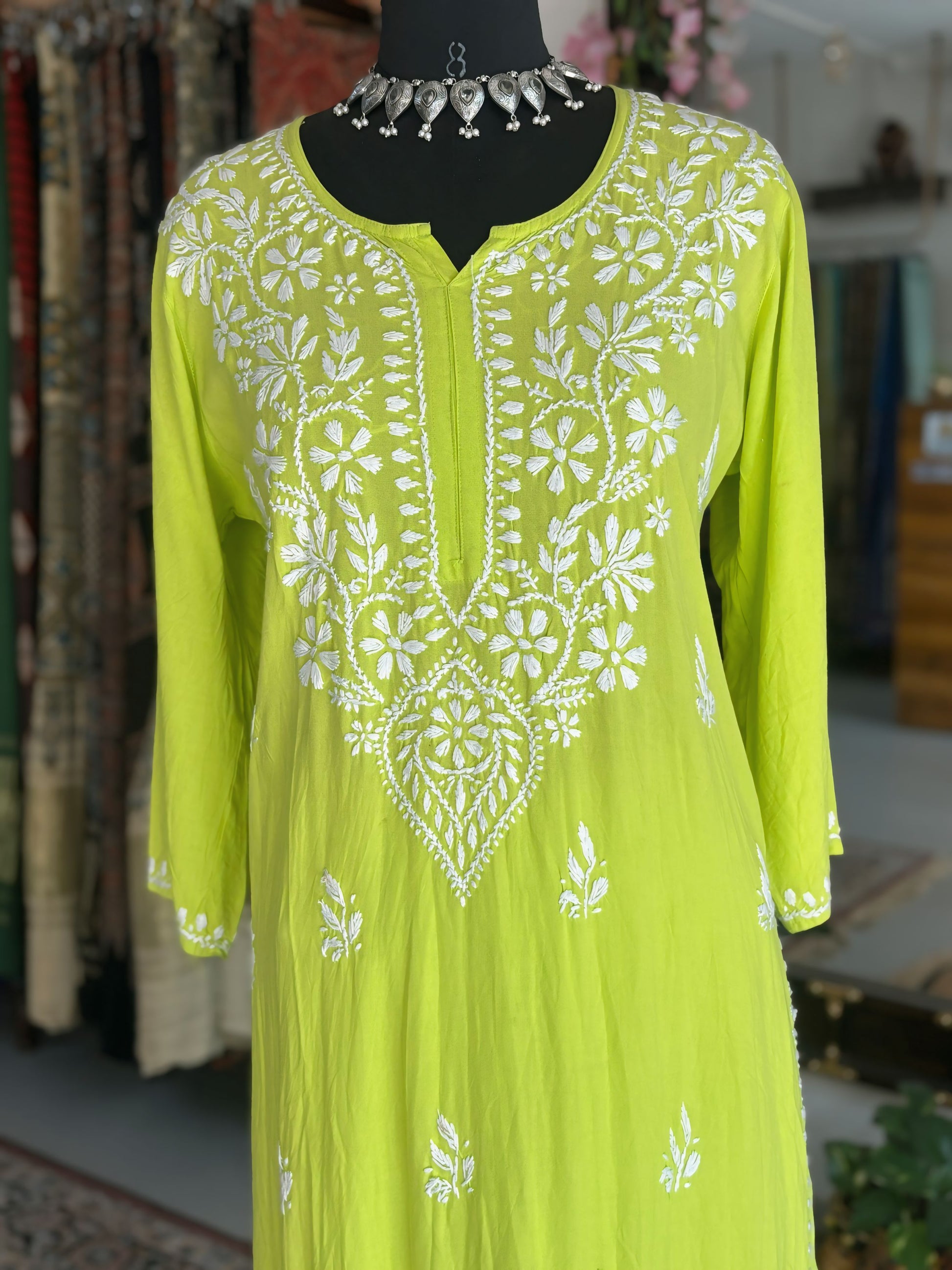 Lime Noor Kurti