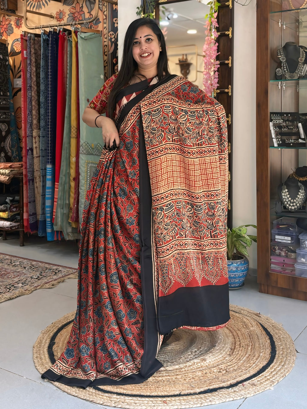 Zari - Pure Ajrak Modal Silk