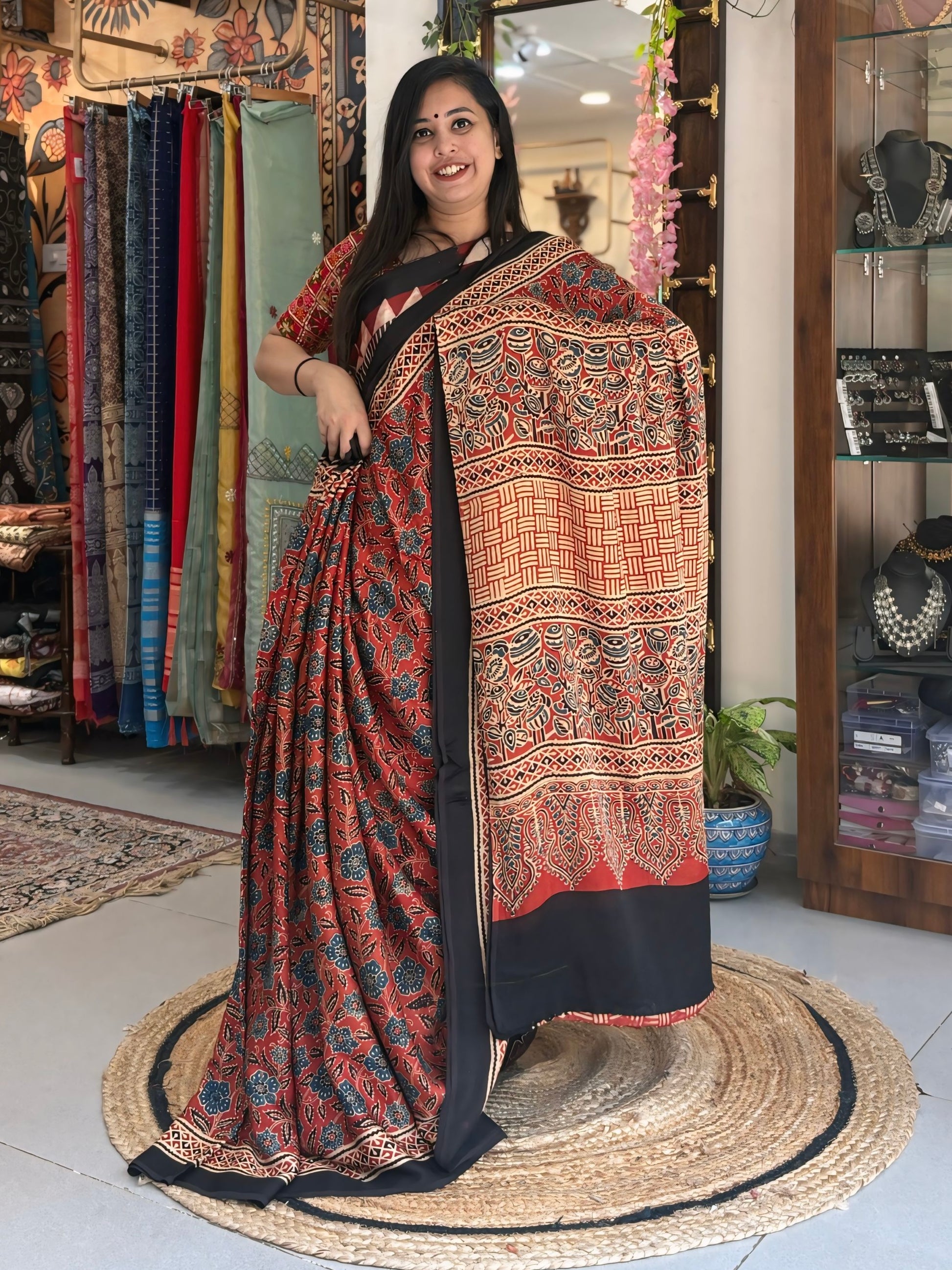 Zari - Pure Ajrak Modal Silk