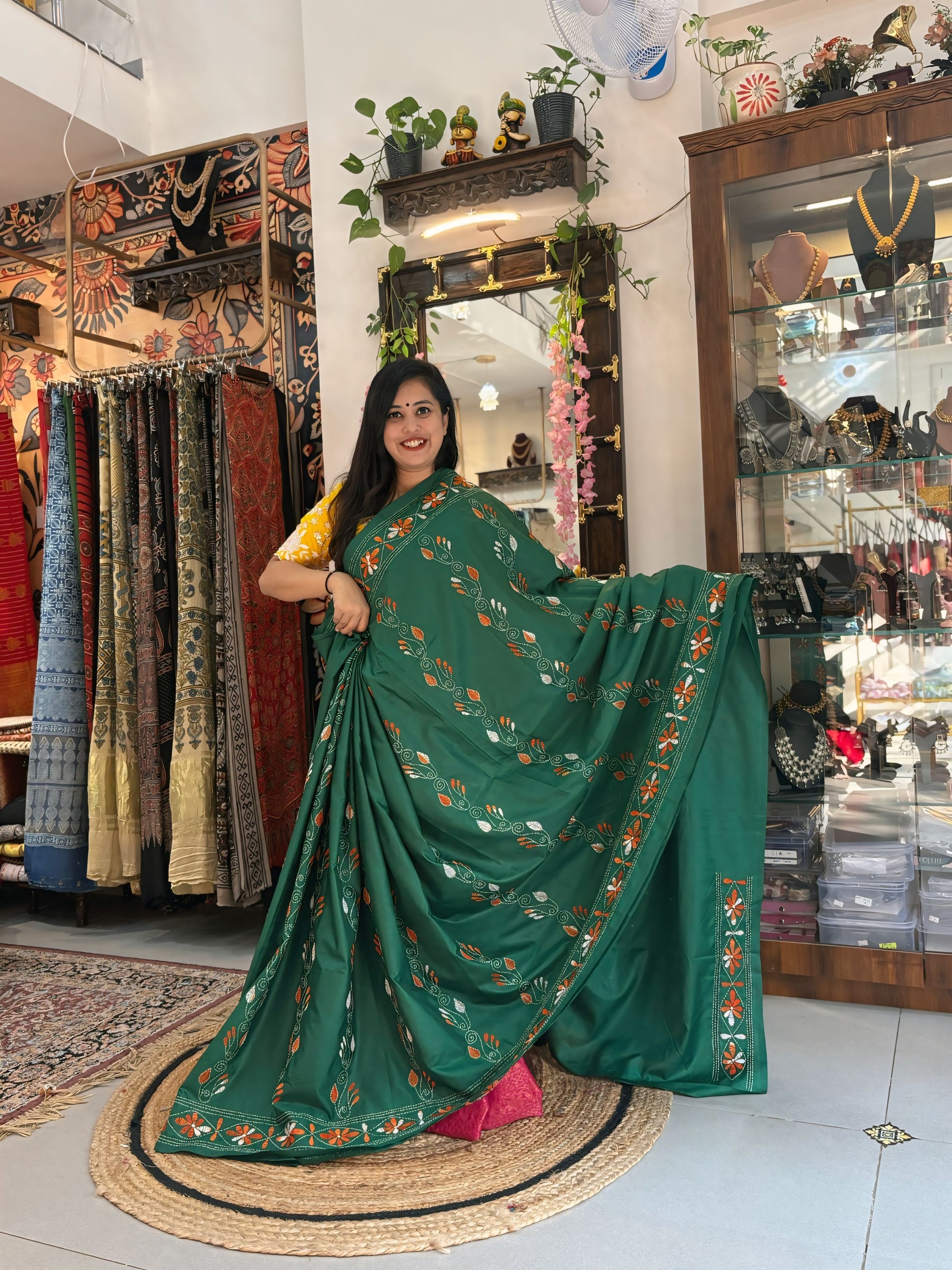 Sanskriti - Katha Dupian Silk Saree