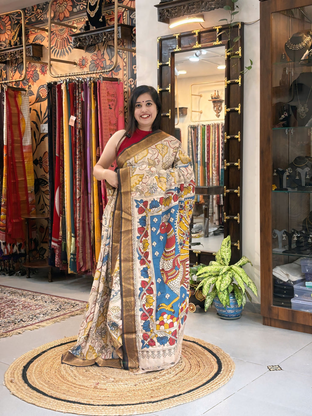 Mayura - Kalamkari Nizam Border