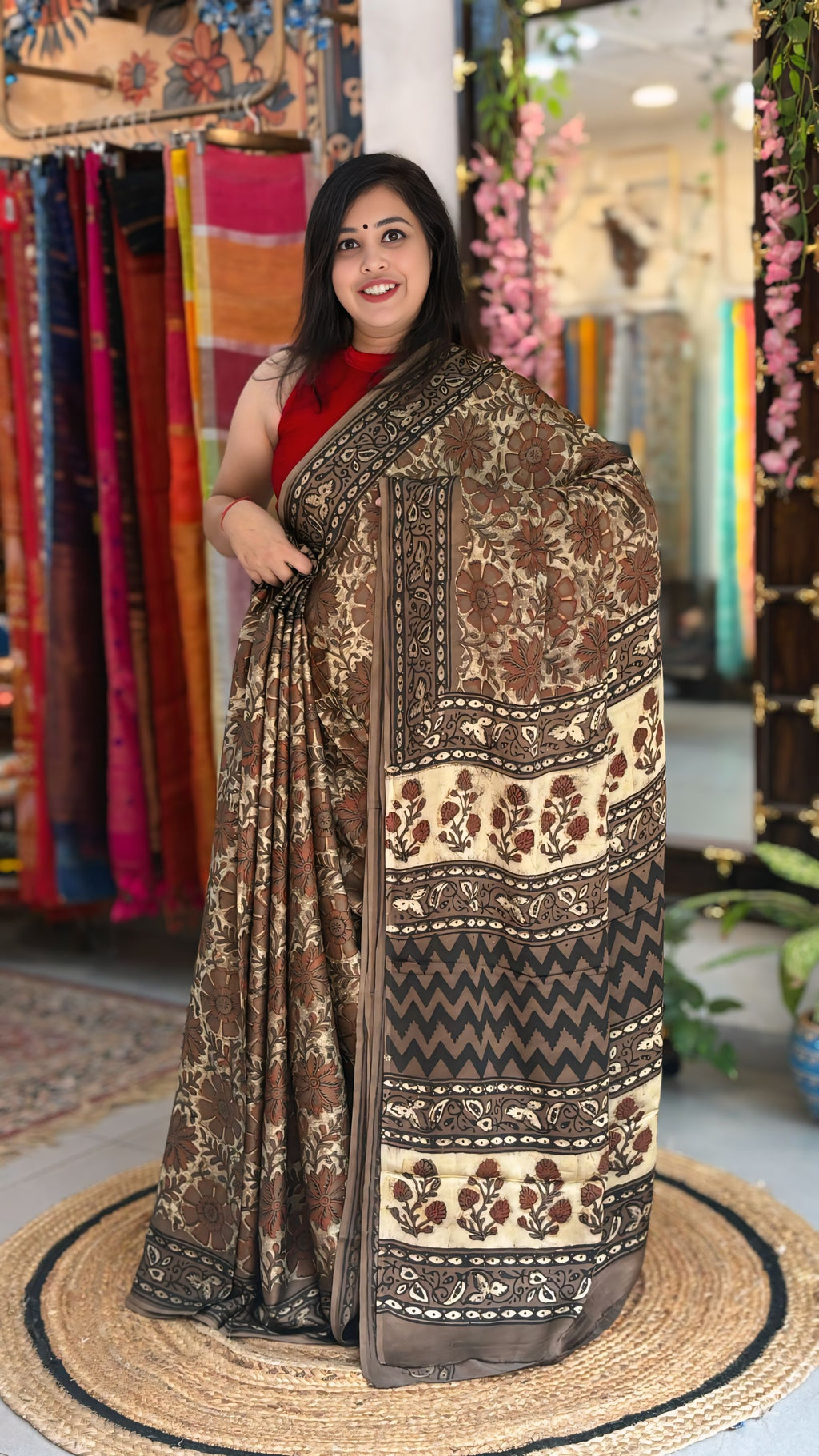 Zarina - Pure Ajrak Modal Silk