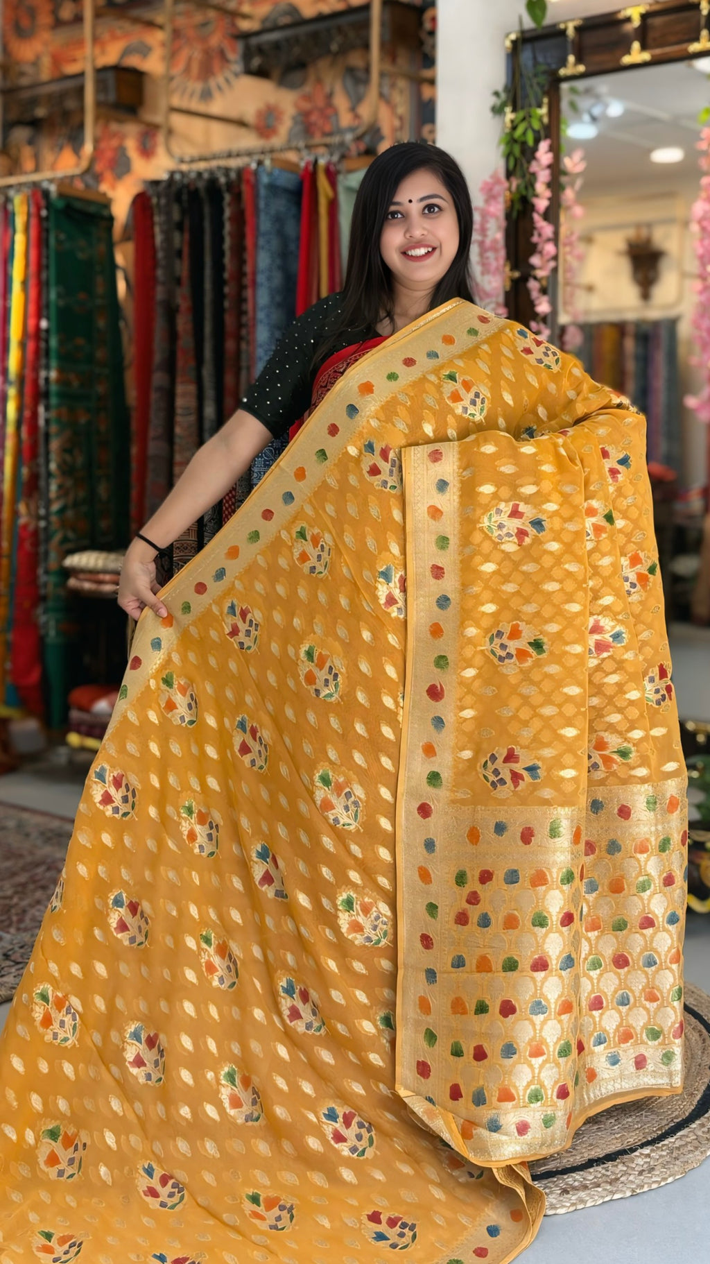 Kumkum
- Georgette Banarasi