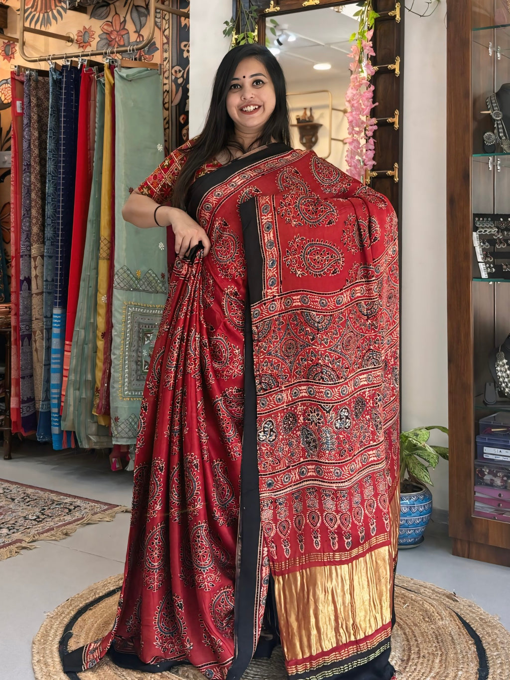 Noorani - Pure Ajrak Modal Silk (Lakripatta)
