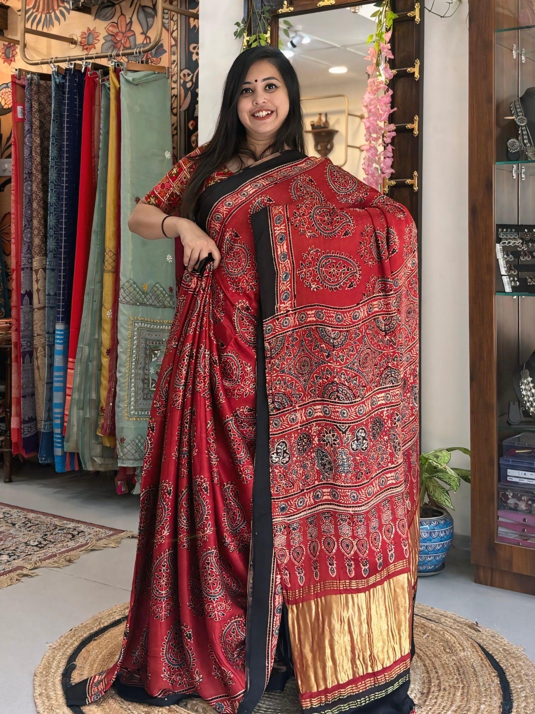 Noorani - Pure Ajrak Modal Silk (Lakripatta)