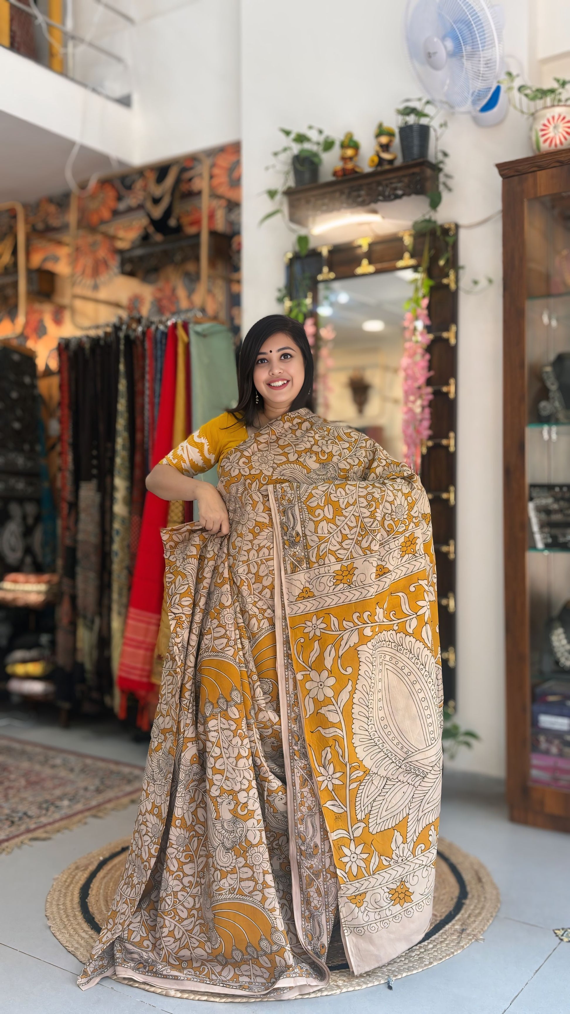 Kamadhenu - Cotton Kalamkari