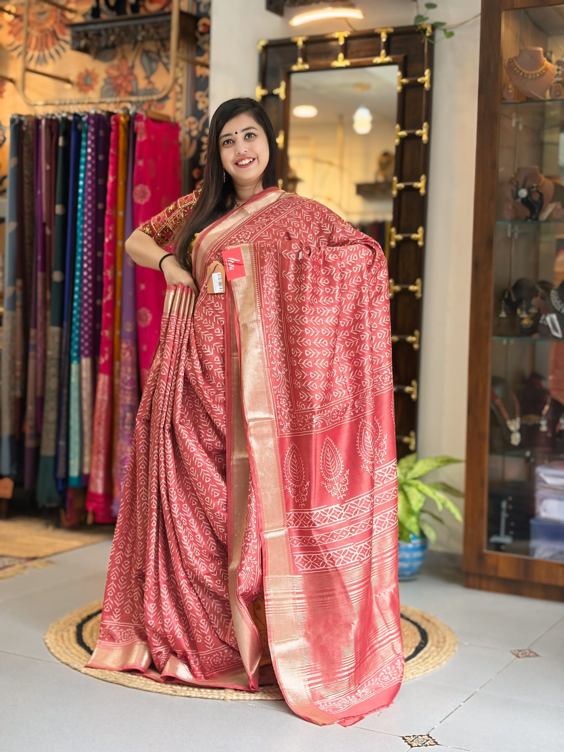 Pankhuri - Maheshwari Dabu Saree