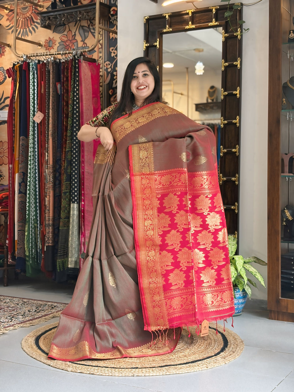 Coffee Glow - Banarasi Linen
