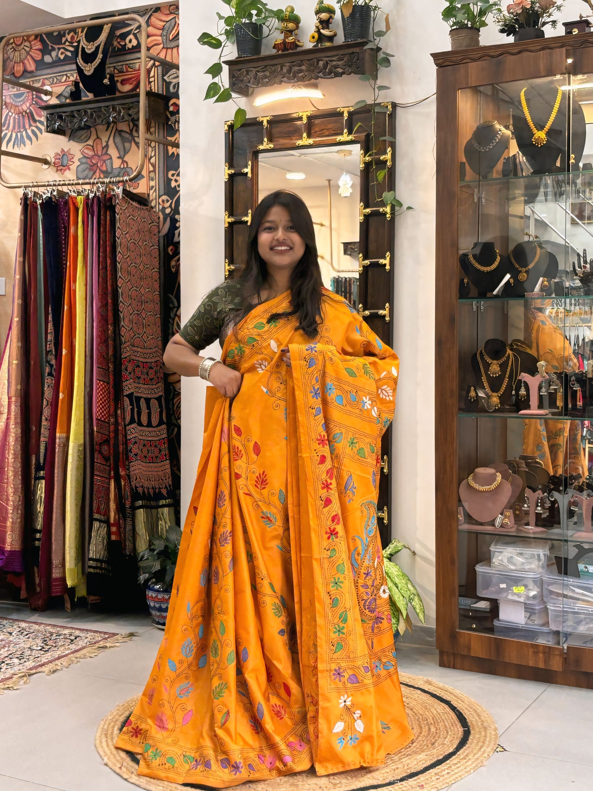 Rekha - Katha Dupian Silk Saree
