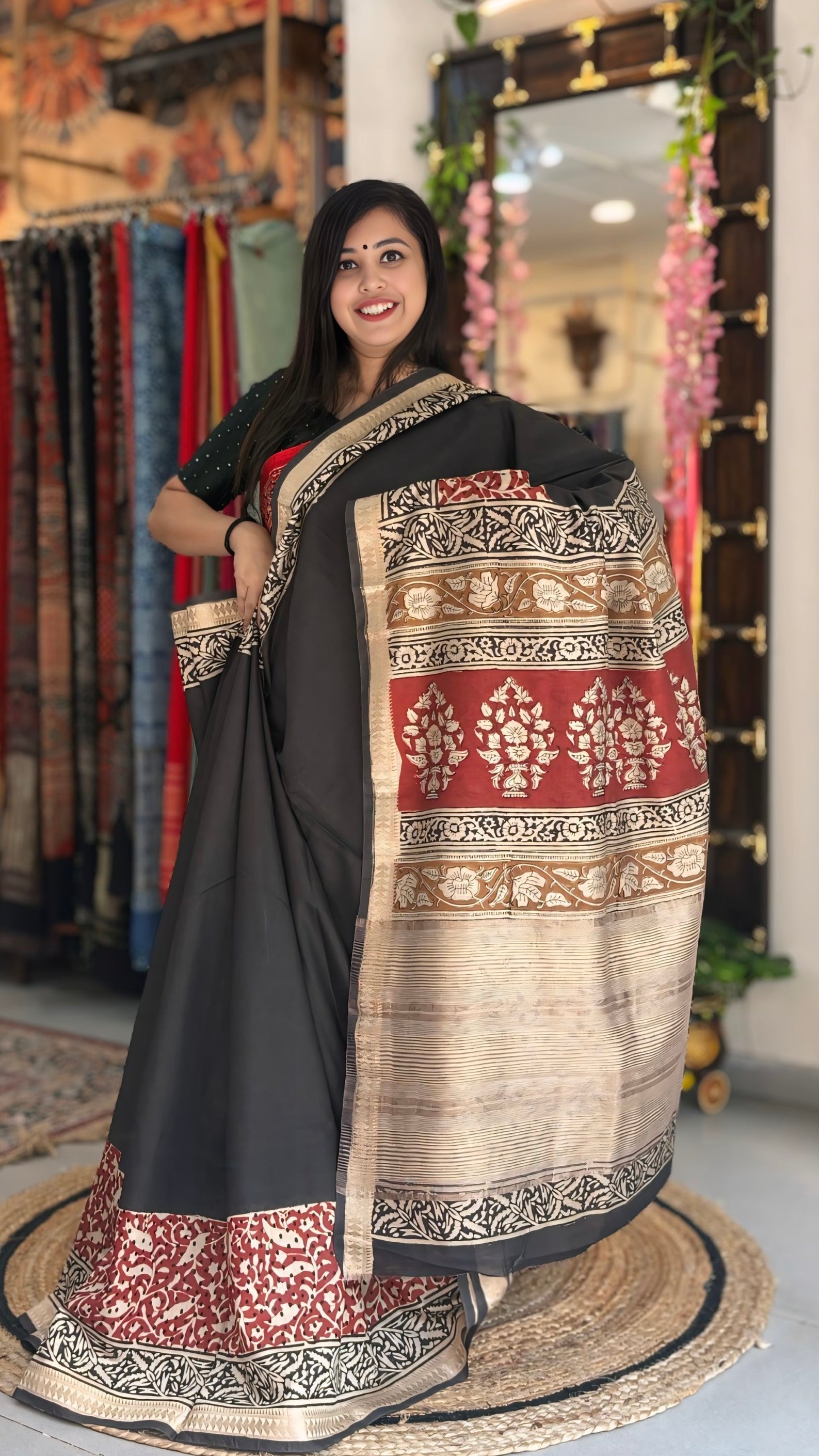 Black Kashvi Drape