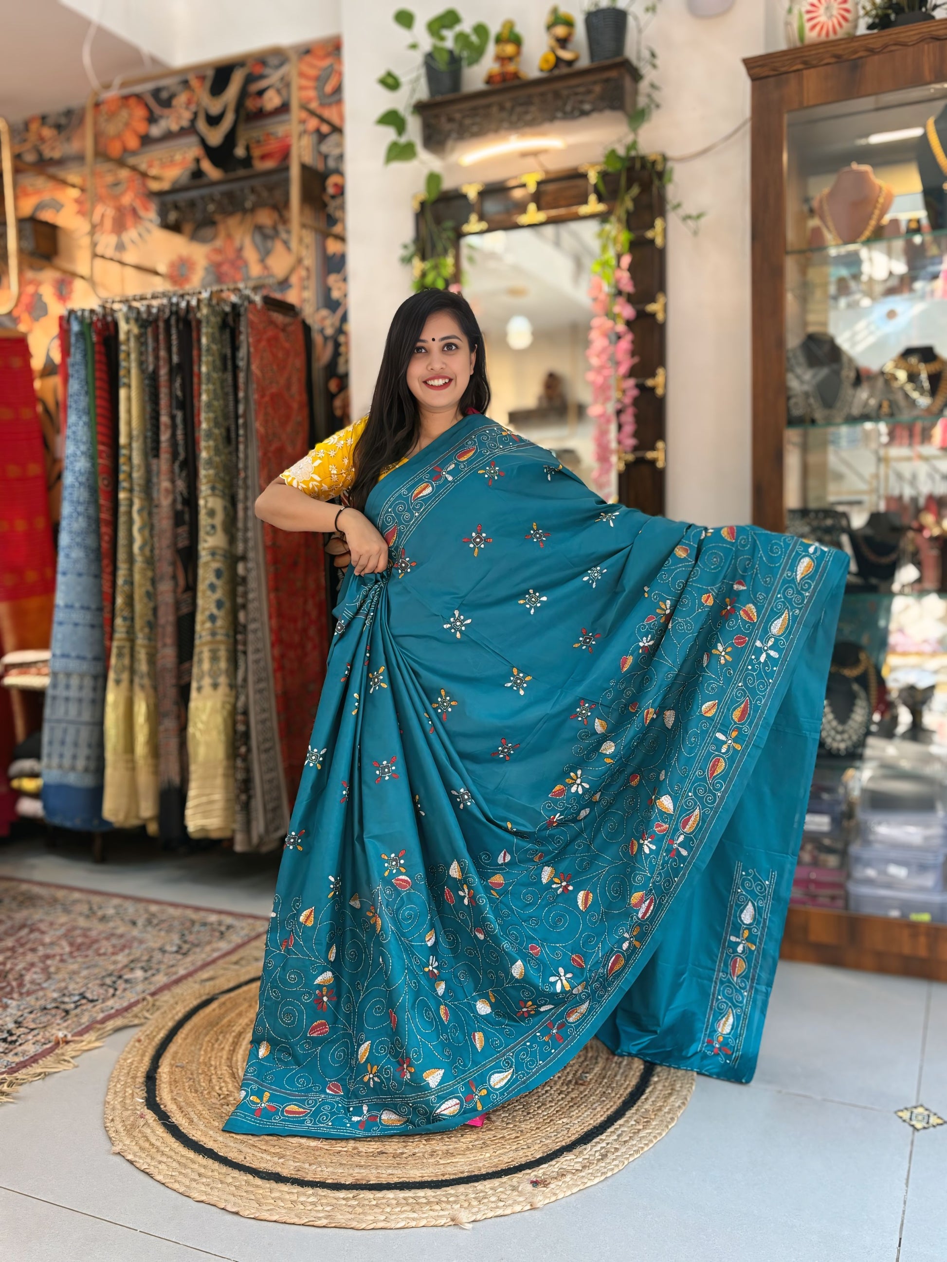 Durian Katha - Katha Dupian Silk Saree