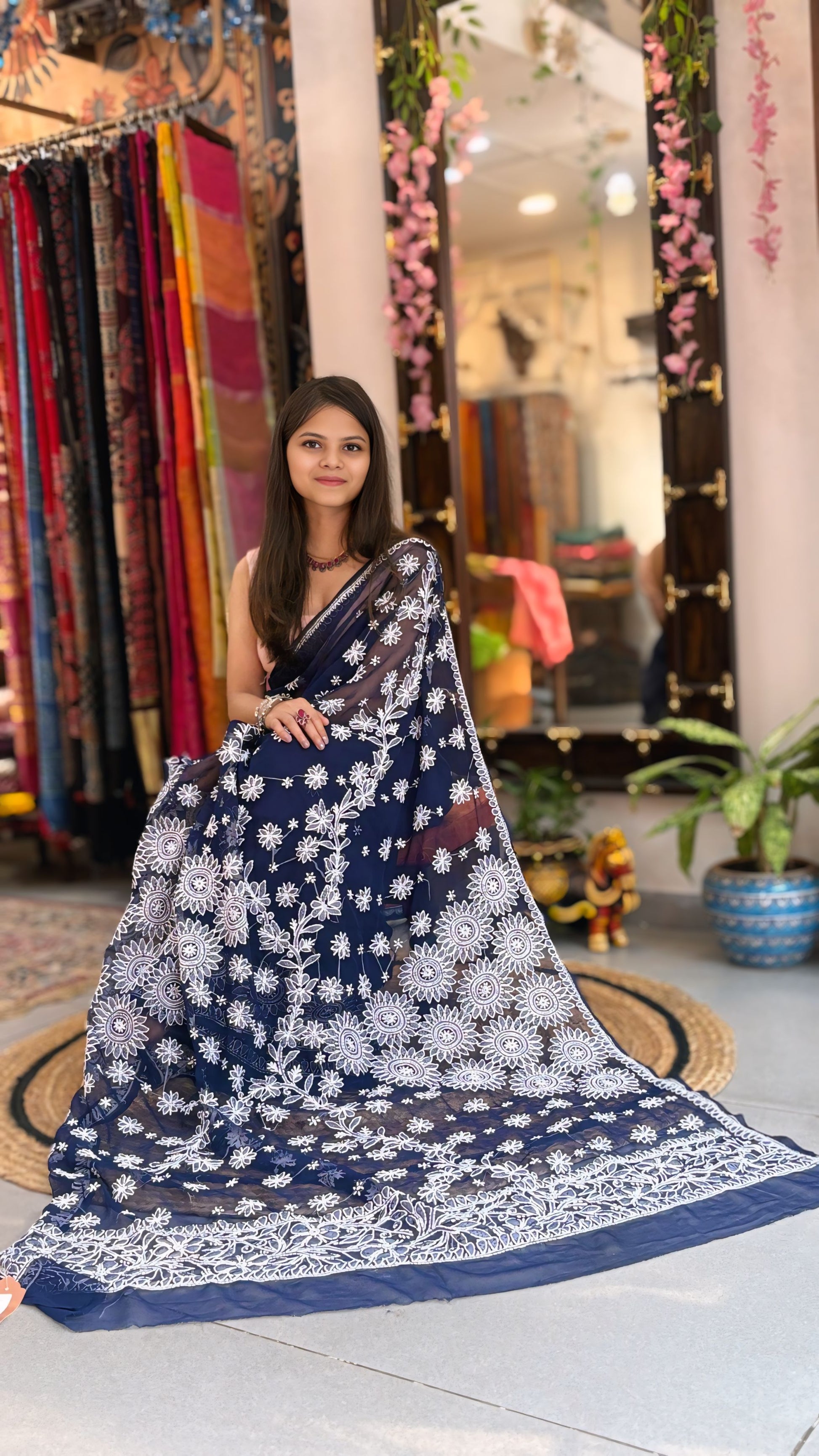 Elina - Chikankari Saree