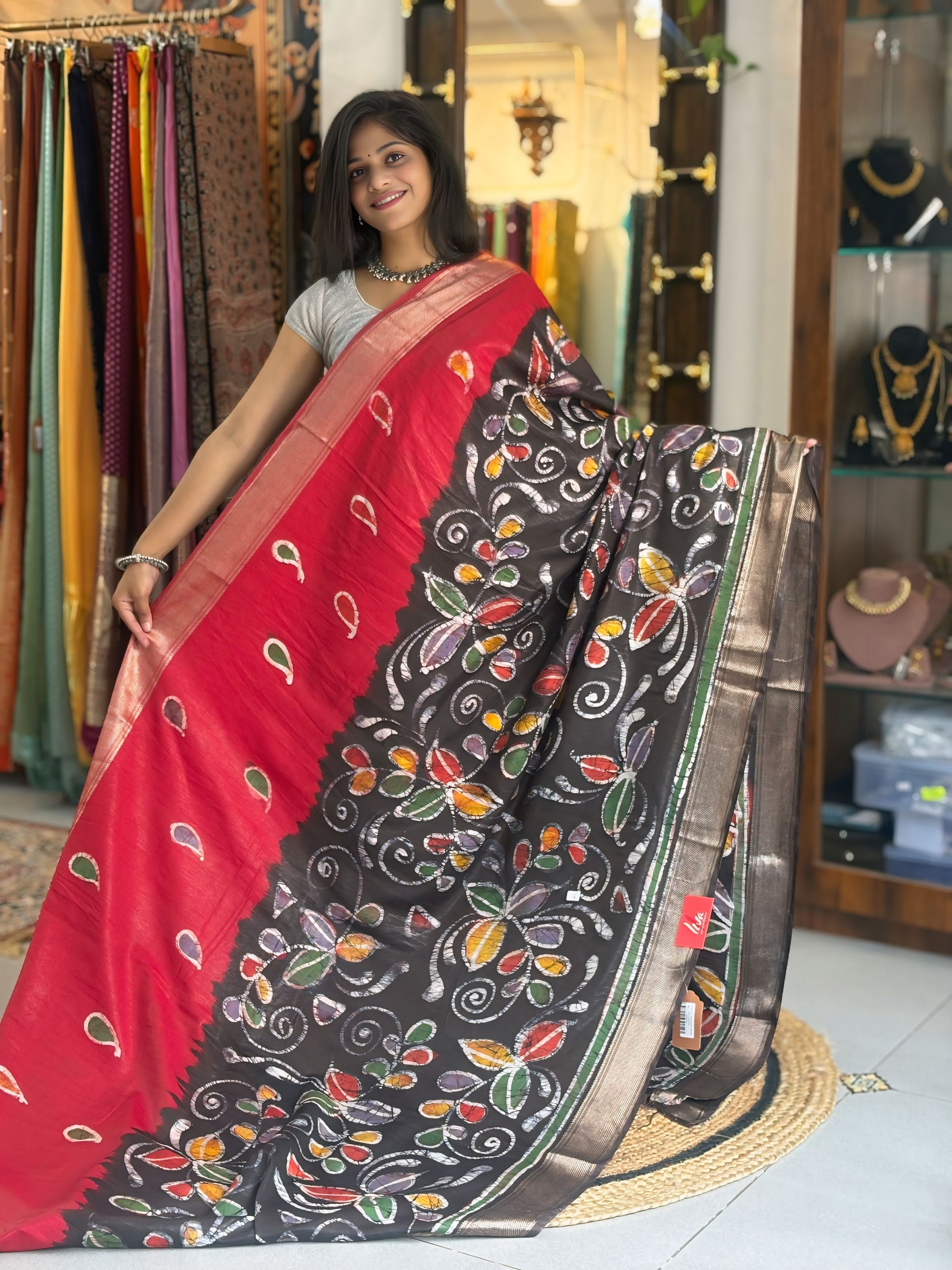 Nritya - Hand Batik Maheshwari Saree