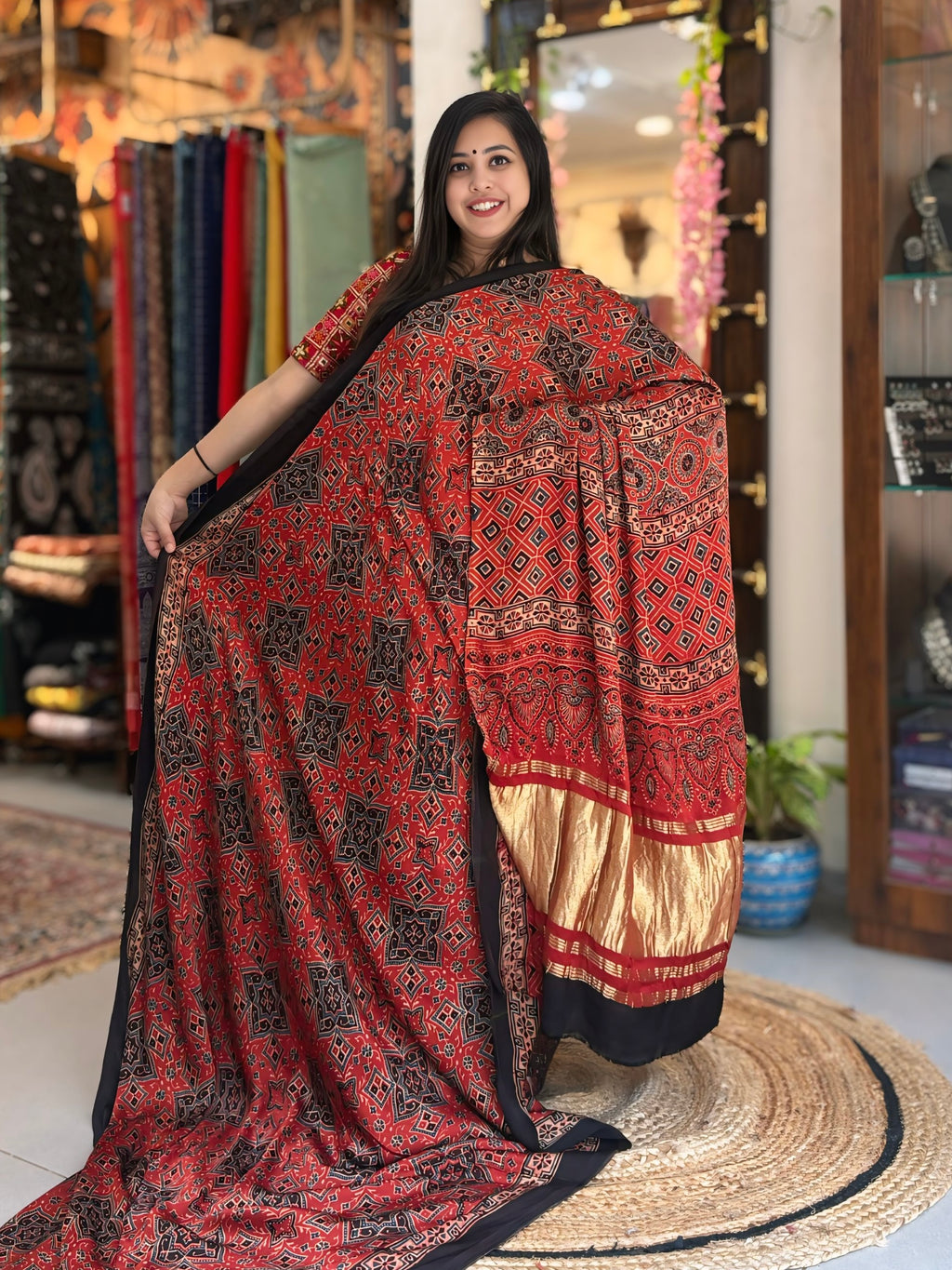 Sitara
- Pure Ajrak Modal Silk (Lakripatta)