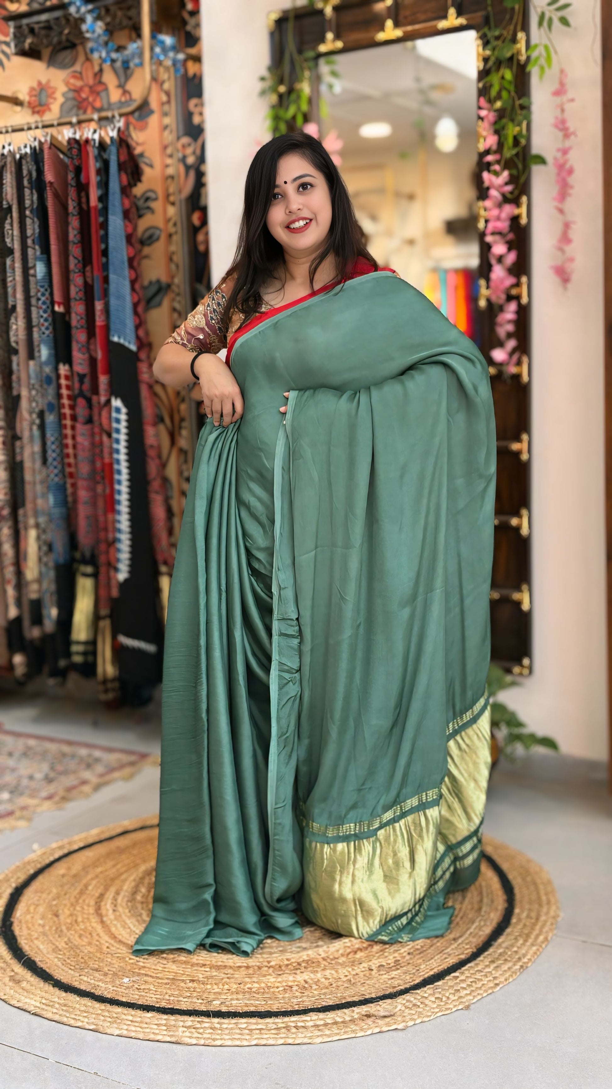 Anika - Pure Ajrak Modal Silk