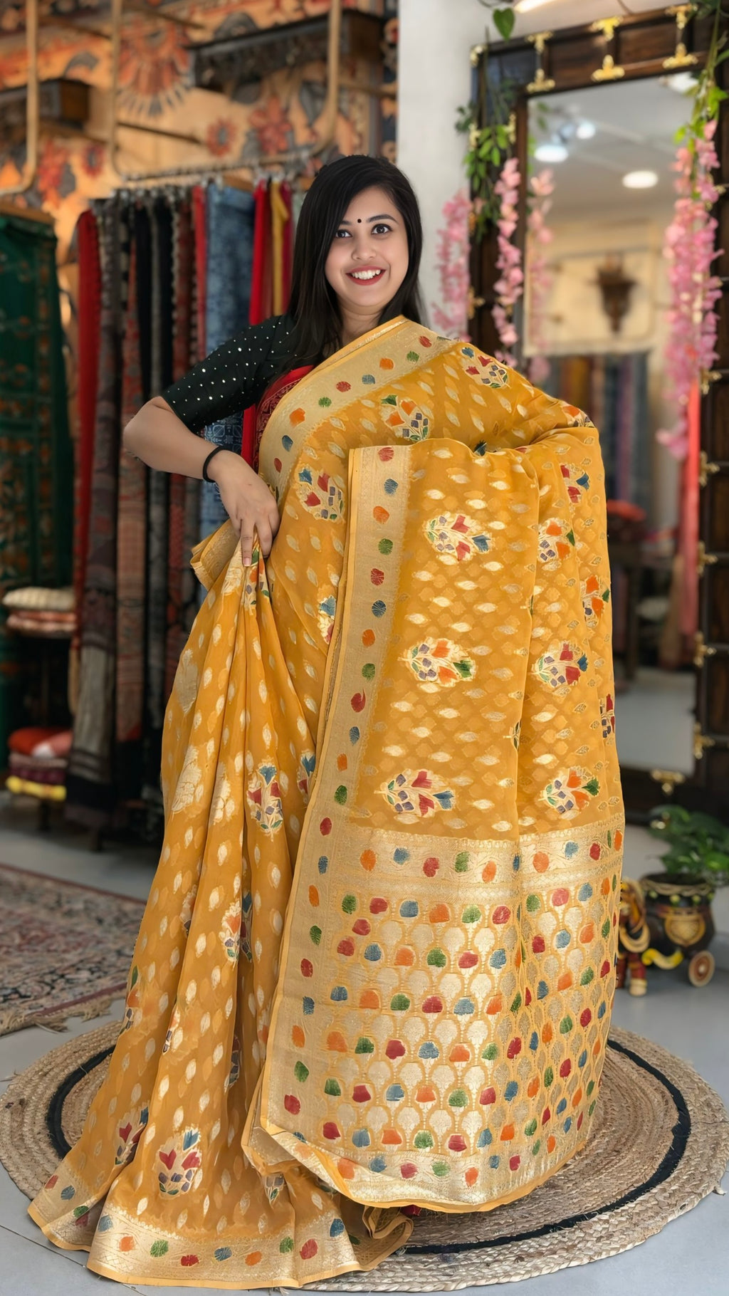 Kumkum
- Georgette Banarasi