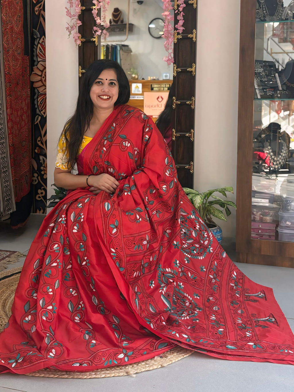 Suvarna - Katha Dupian Silk Saree