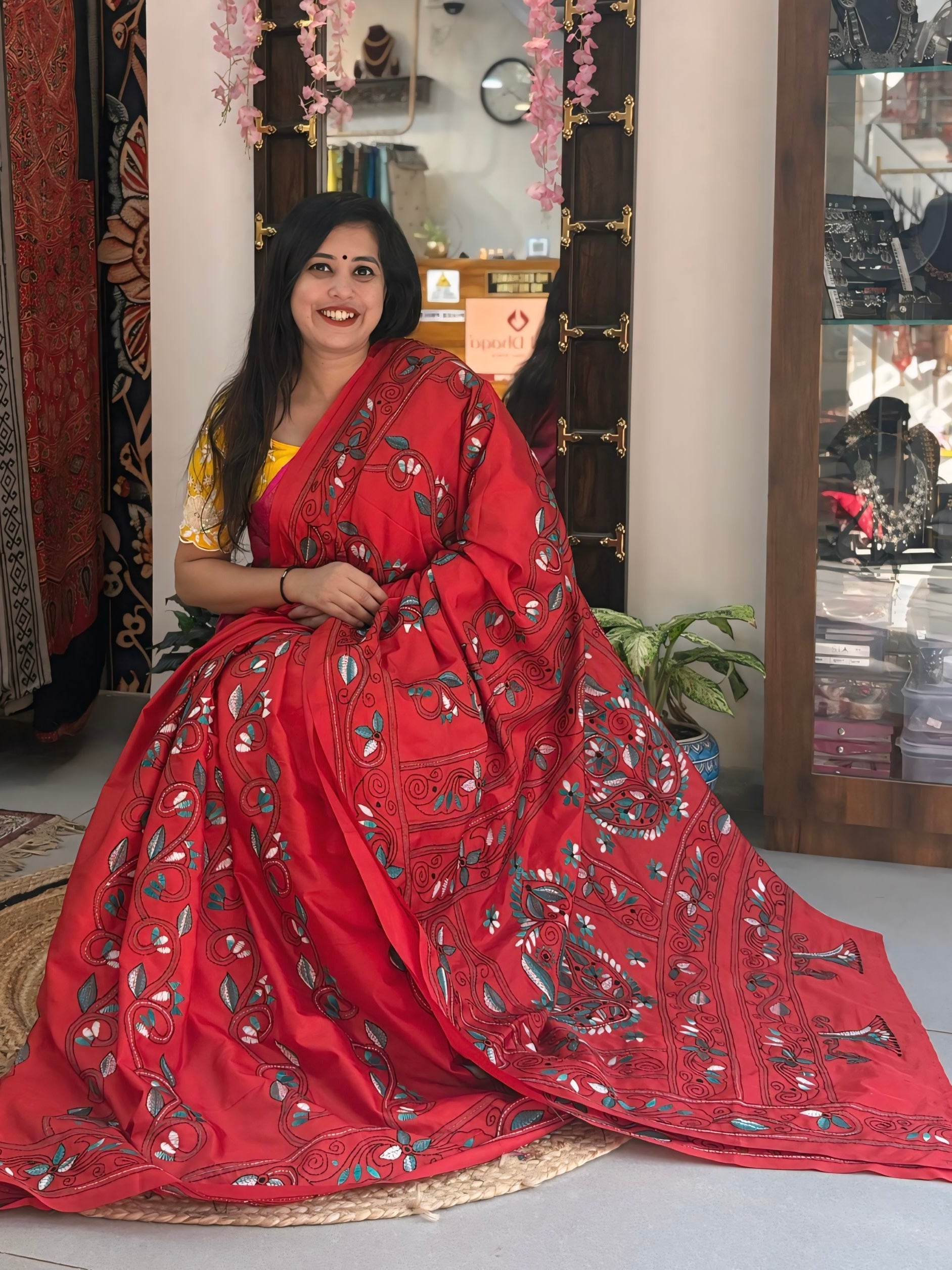 Suvarna - Katha Dupian Silk Saree