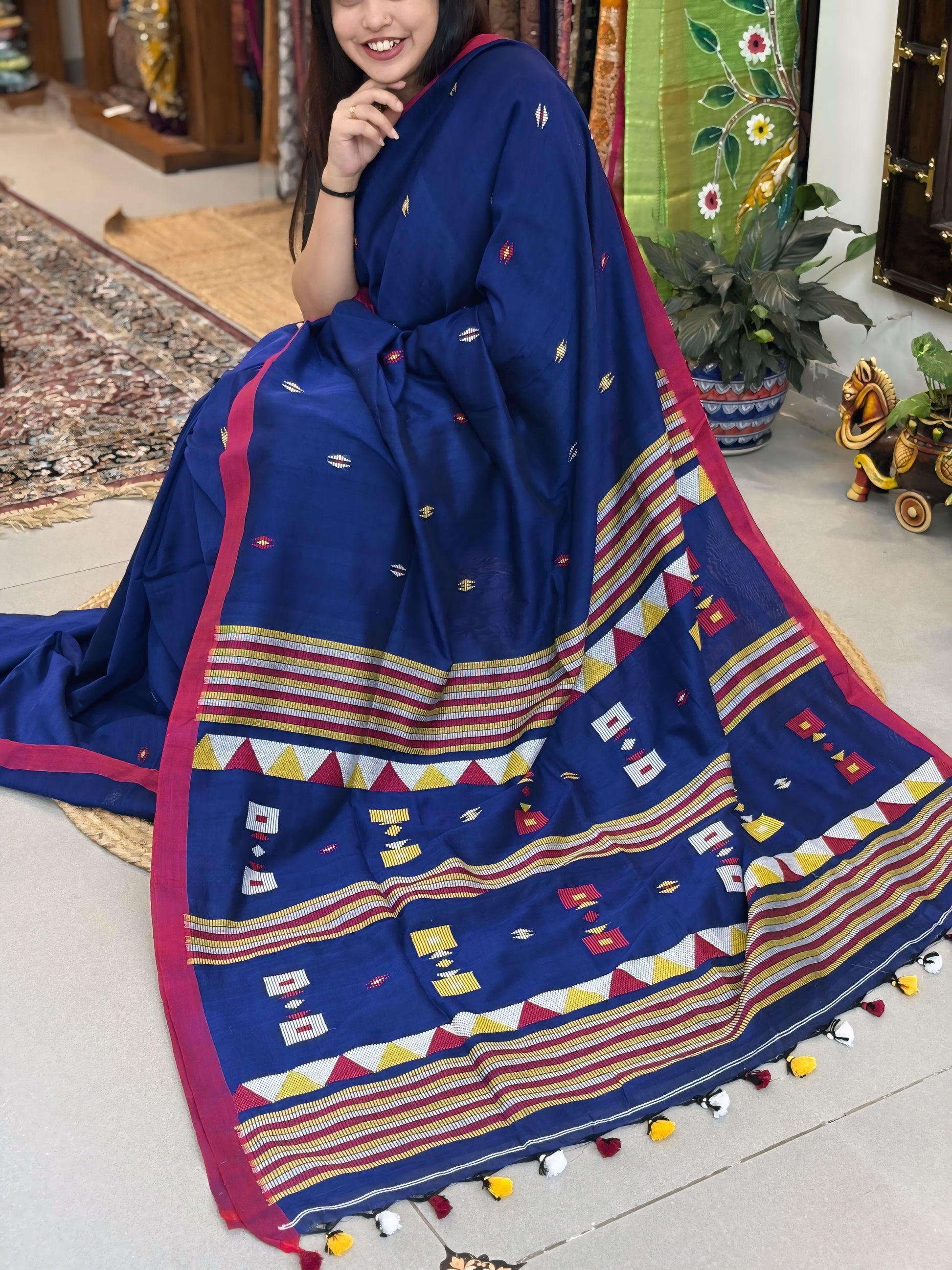 Neer - Bhujori Khadi Cotton Saree