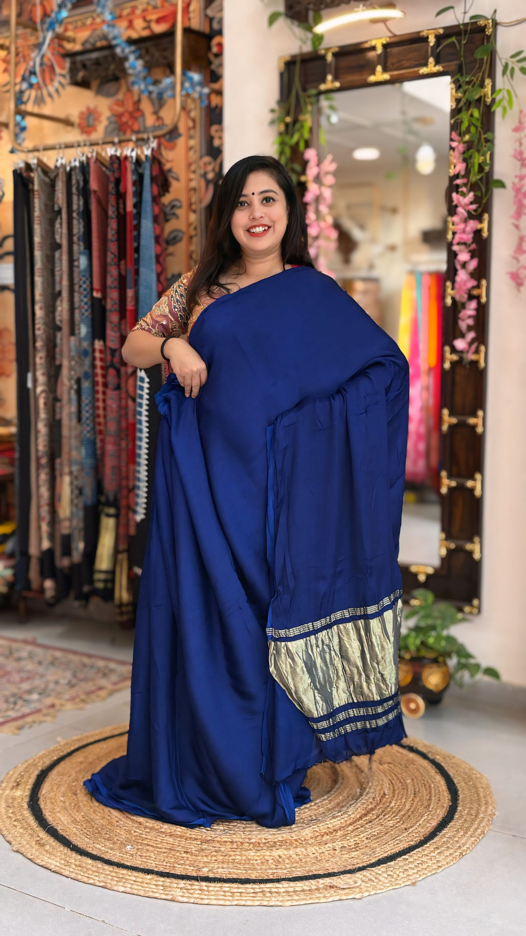 Neel - Pure Ajrak Modal Silk