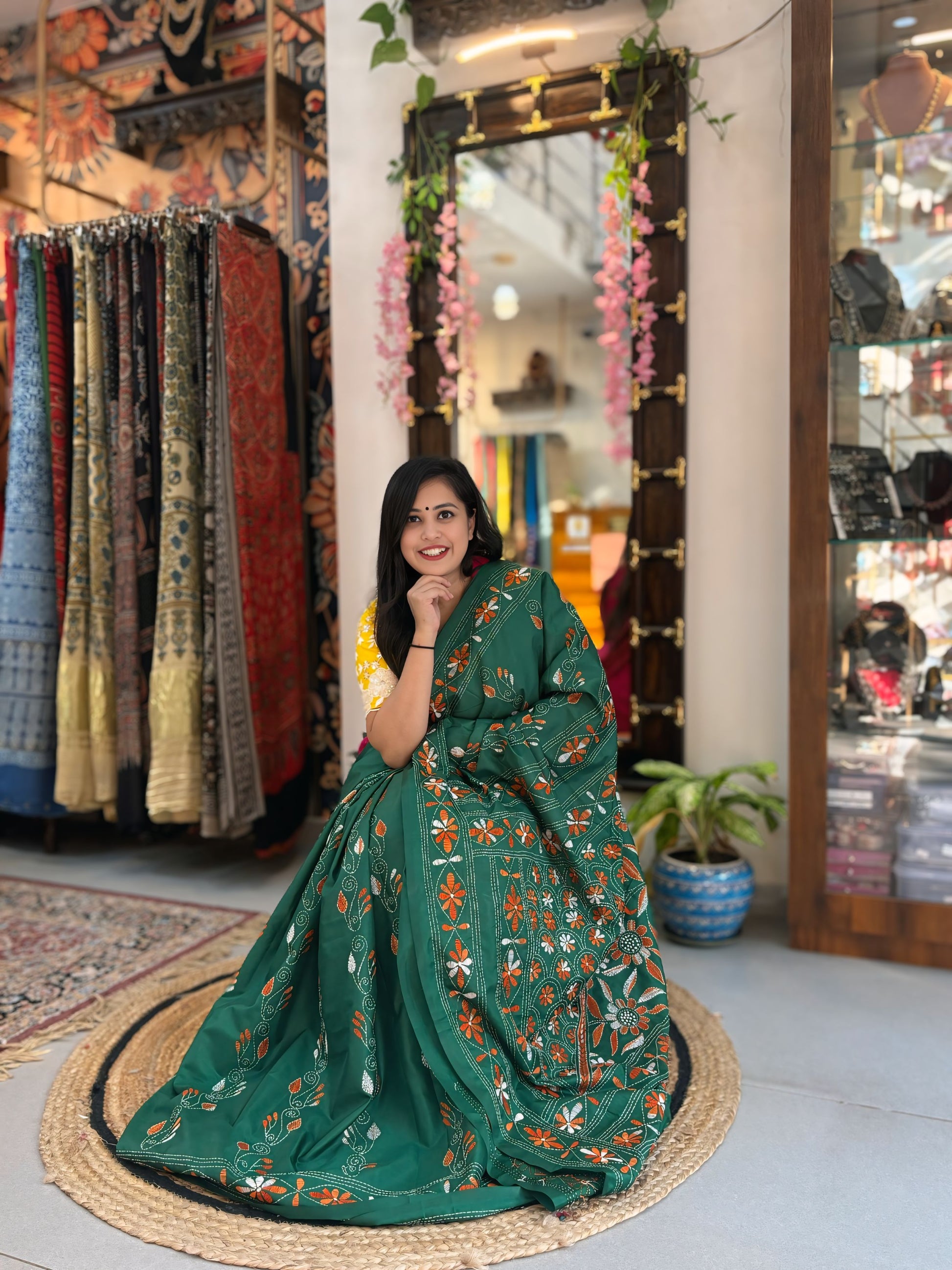 Sanskriti - Katha Dupian Silk Saree