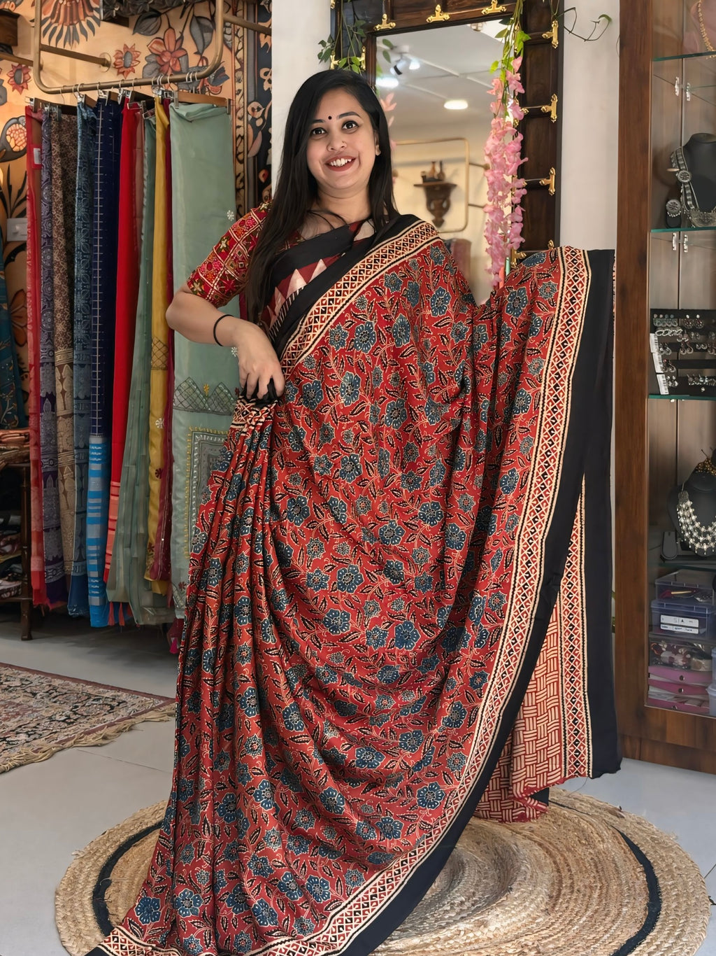 Zari - Pure Ajrak Modal Silk