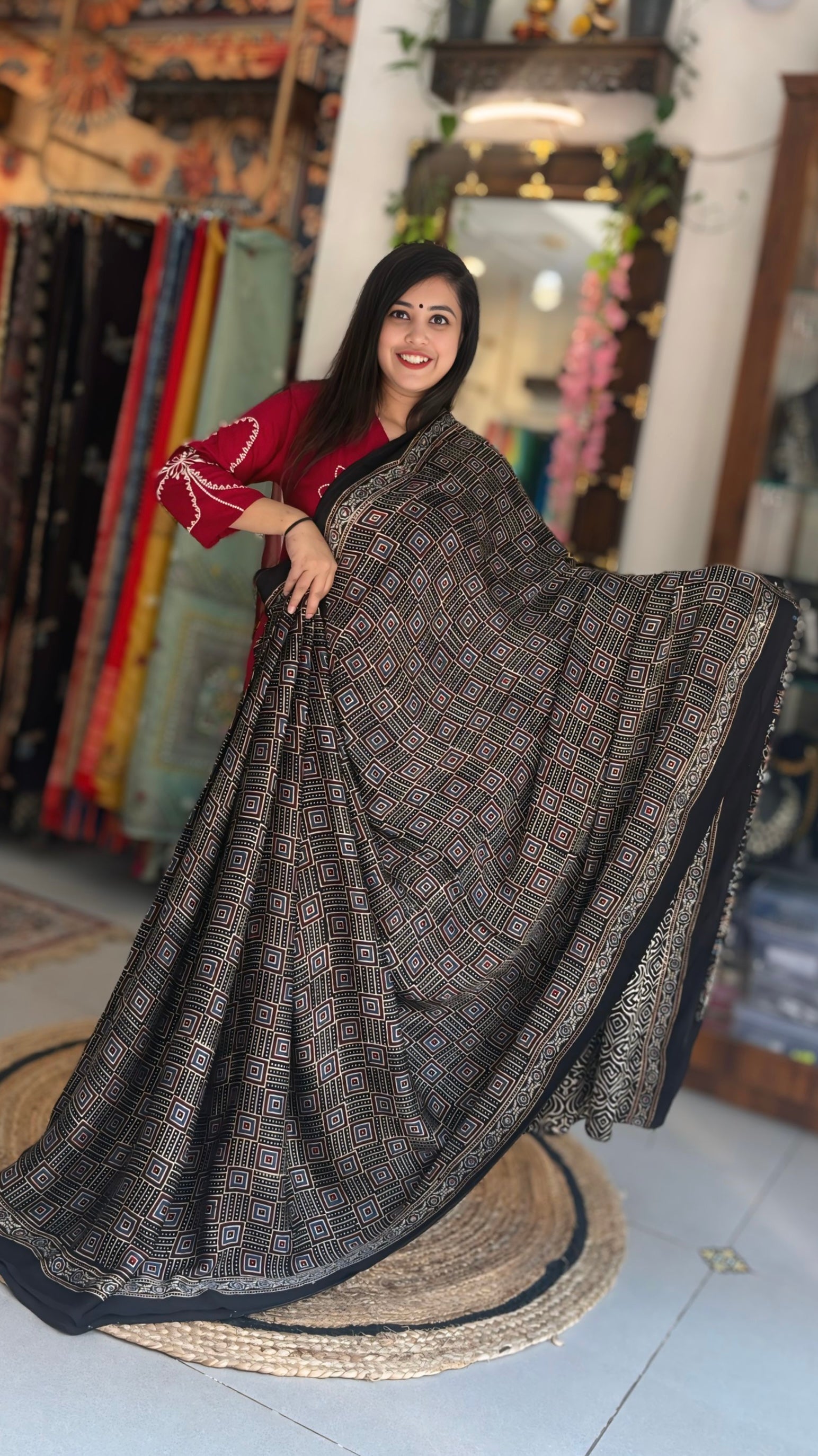 Saanjh - Pure Ajrak Modal Silk