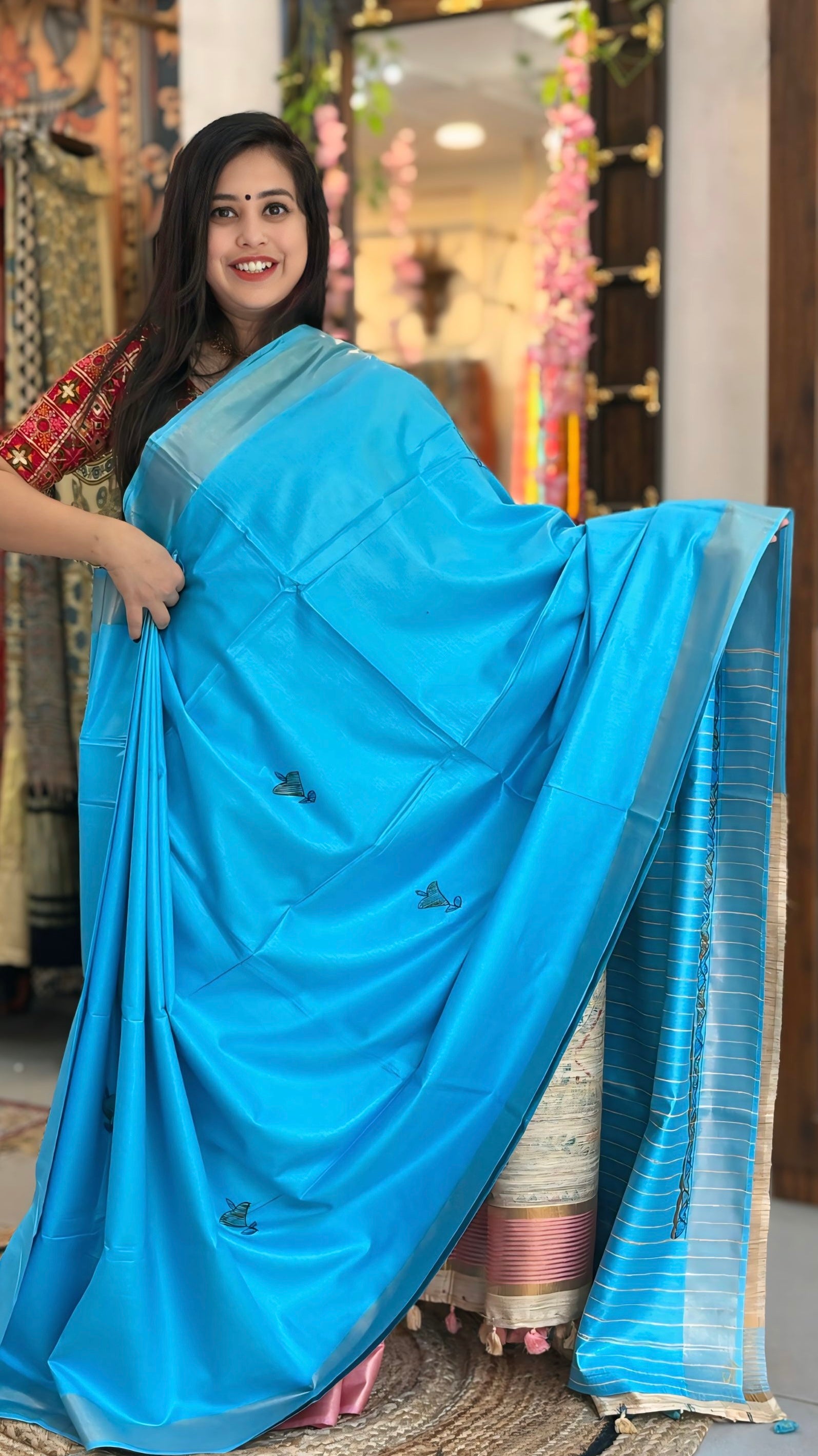 Shubhra - Madhubani Silk Saree