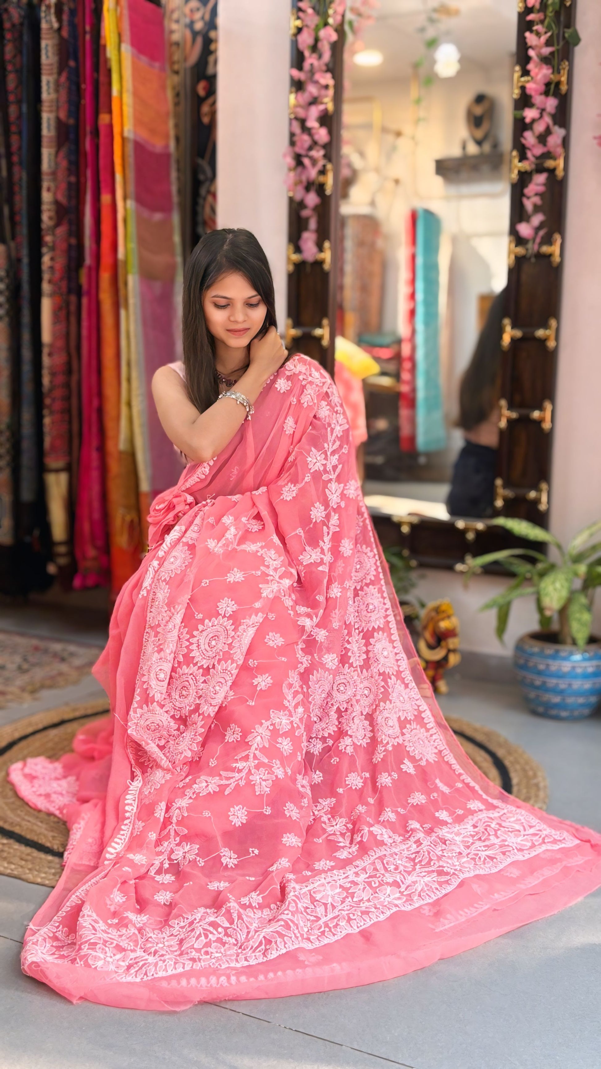 Aisha - Chikankari Saree