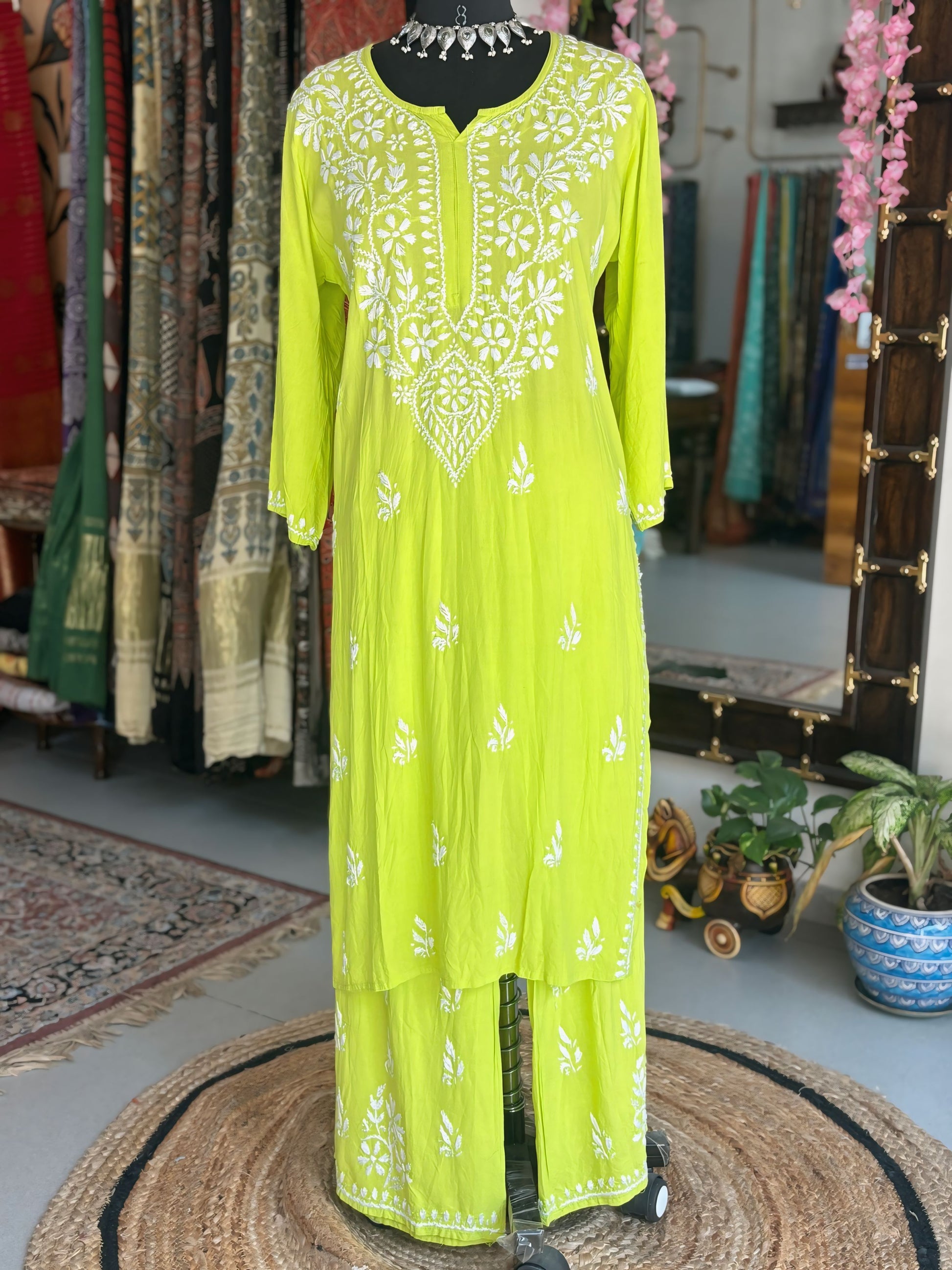 Lime Noor Kurti