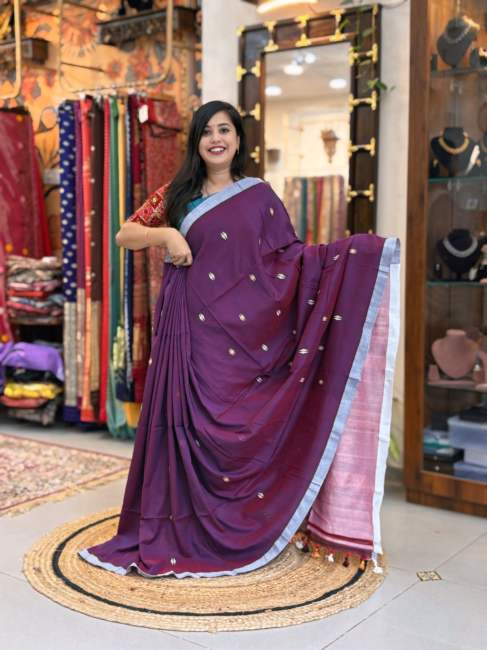 Bhunika - Bhujori Khadi Cotton Saree
