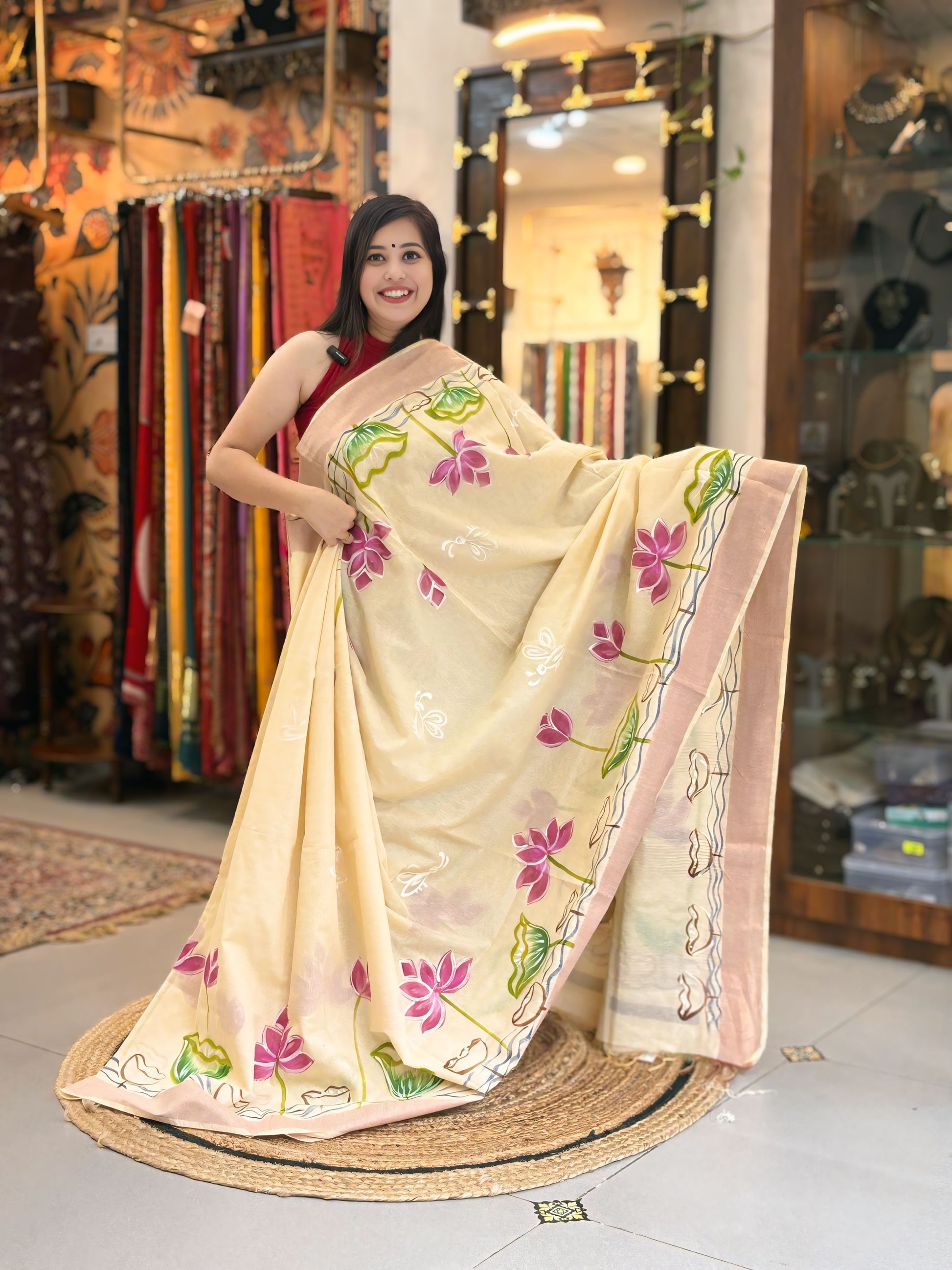Chitra Vastra - Handpainted Tussar