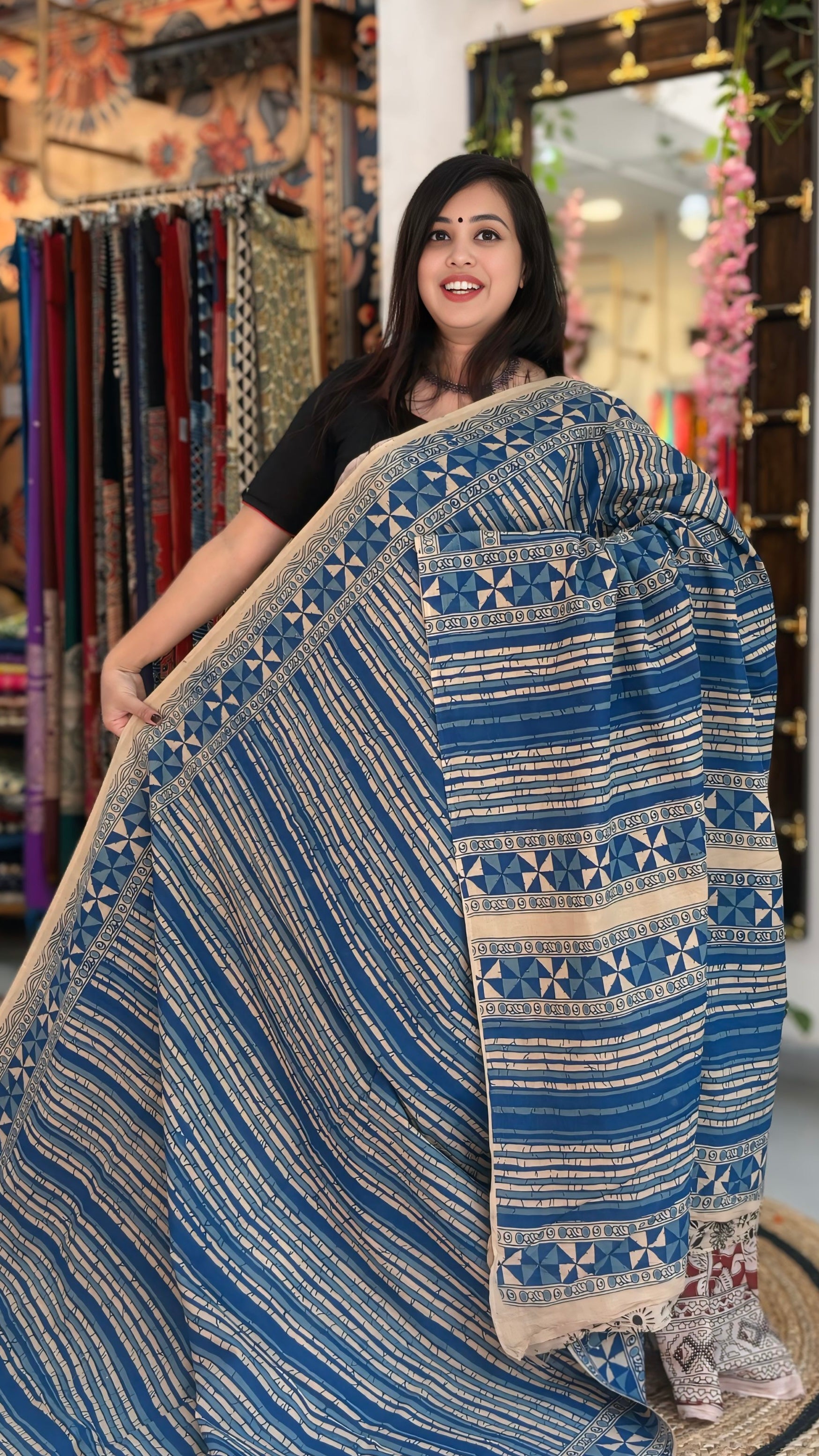 Ahalya - Cotton Kalamkari