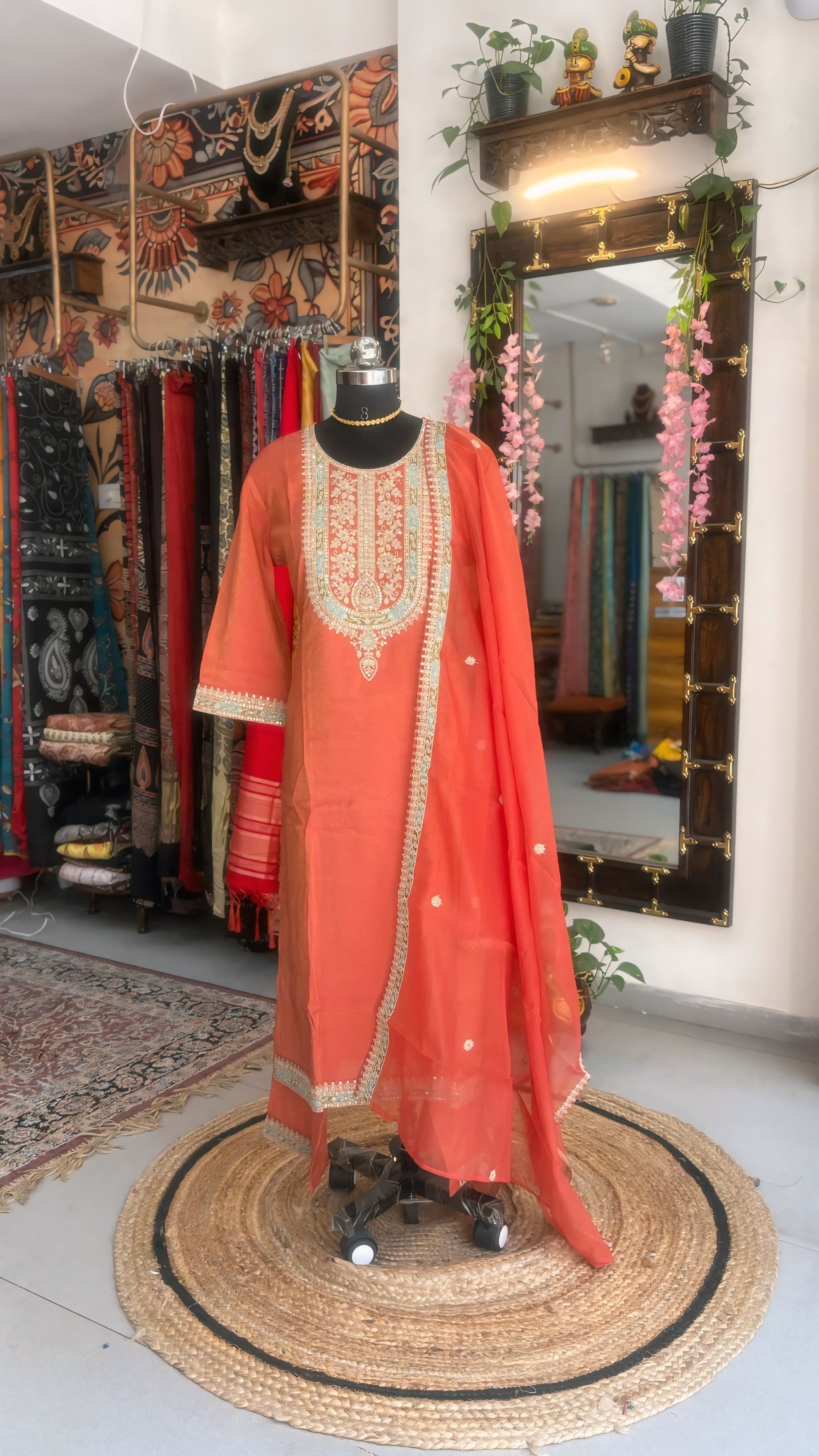 Peach Royale Kurti