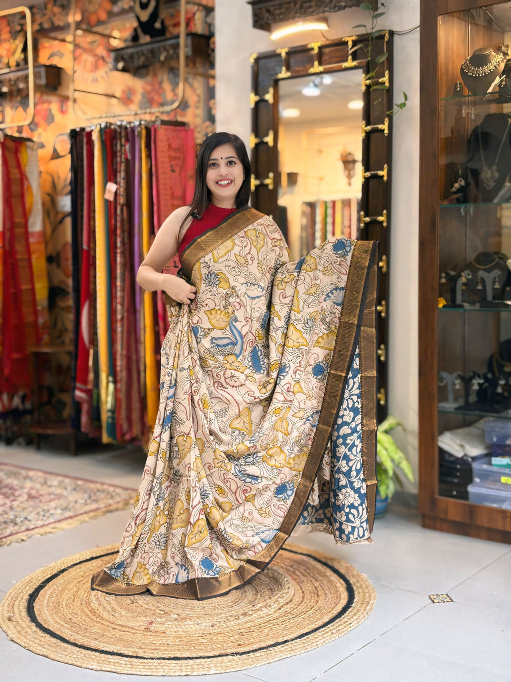 Mayura - Kalamkari Nizam Border