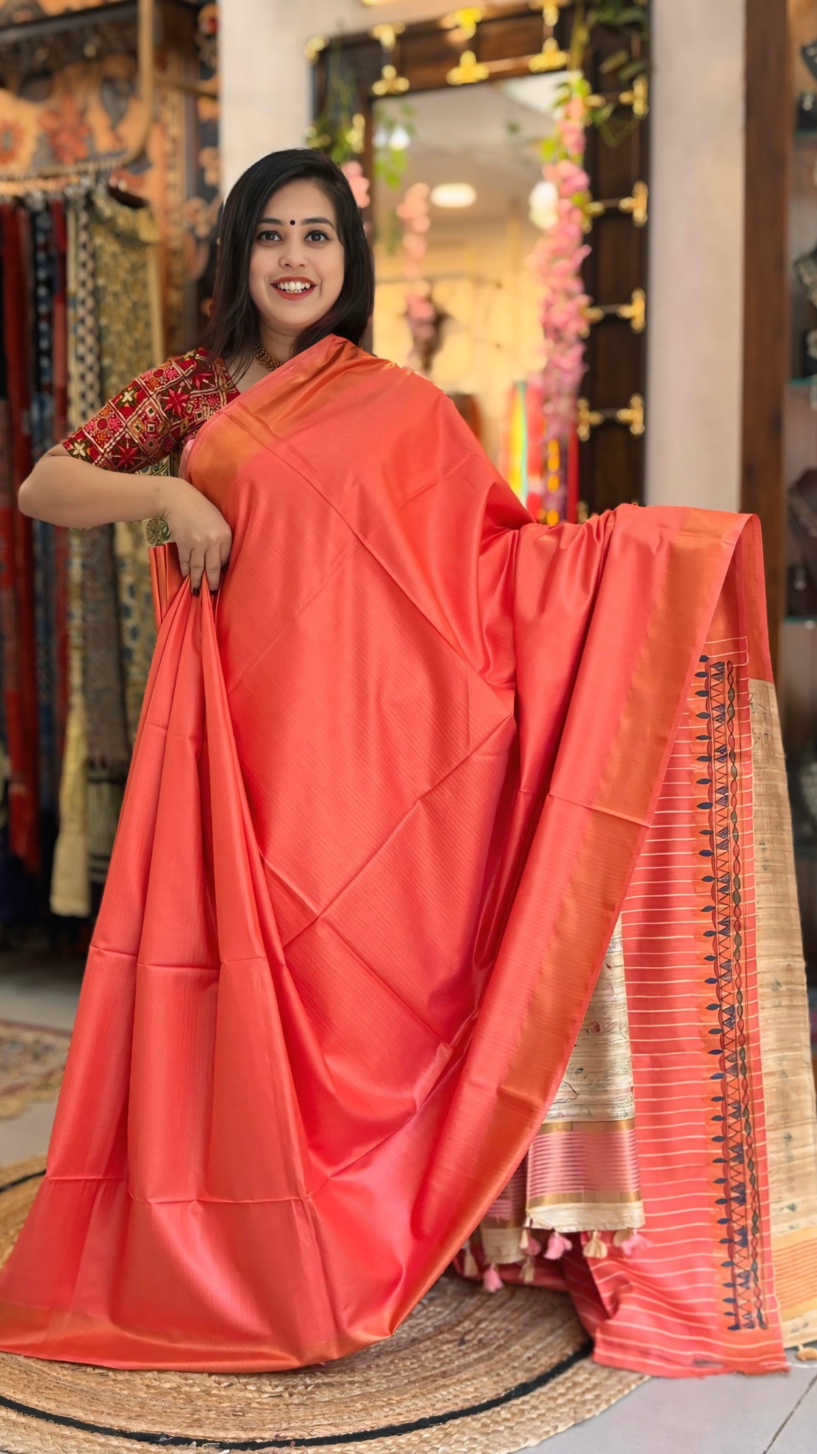 Sharda - Madhubani Silk Saree