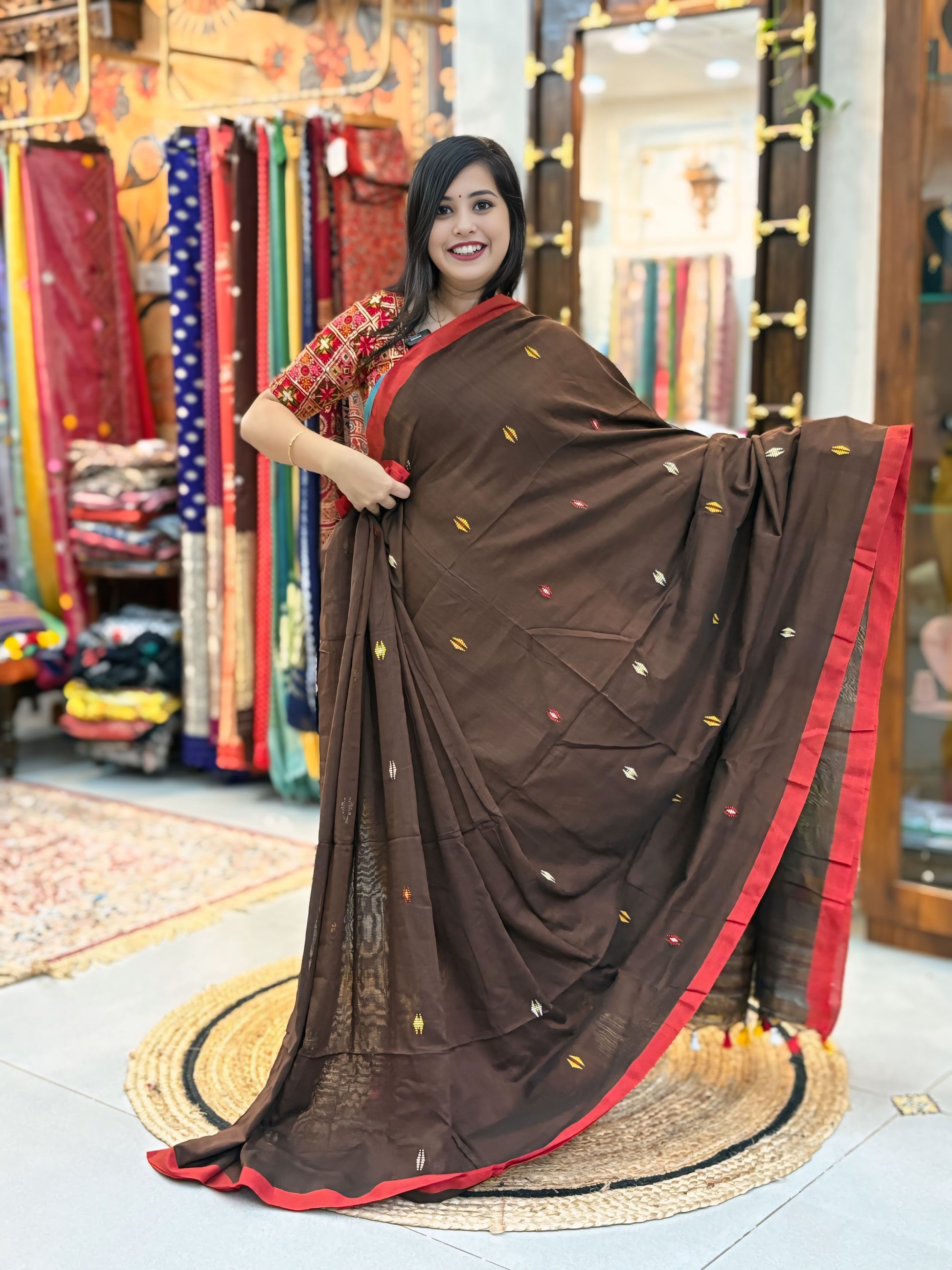 Sutrika - Bhujori Khadi Cotton Saree