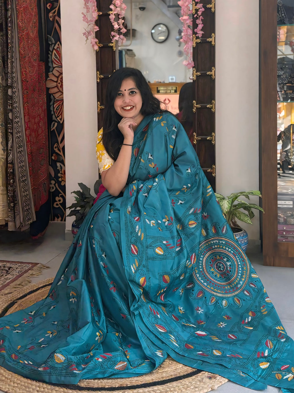 Sugandha - Katha Dupian Silk Saree