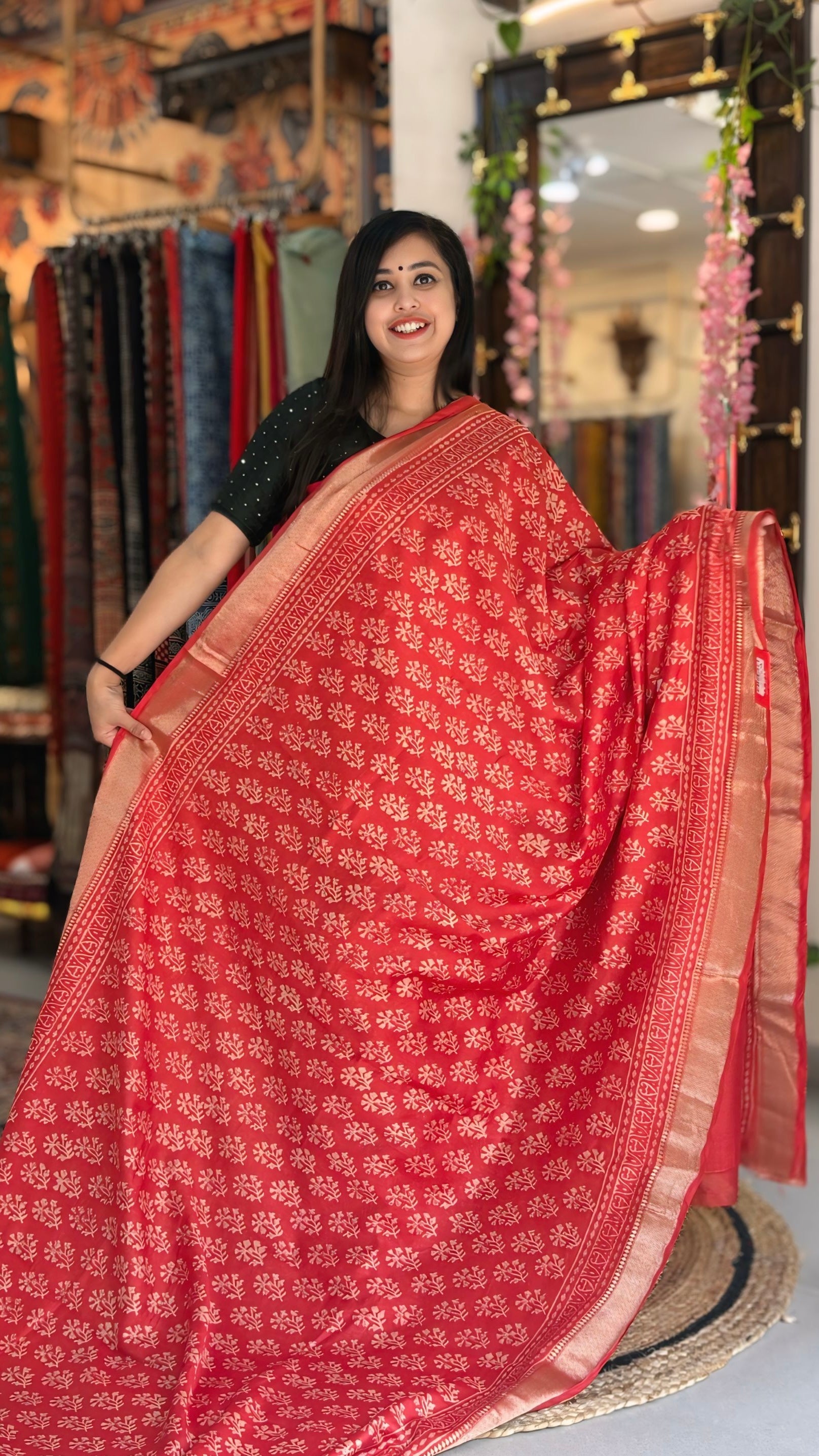 Ruby- Maheshwari Silk