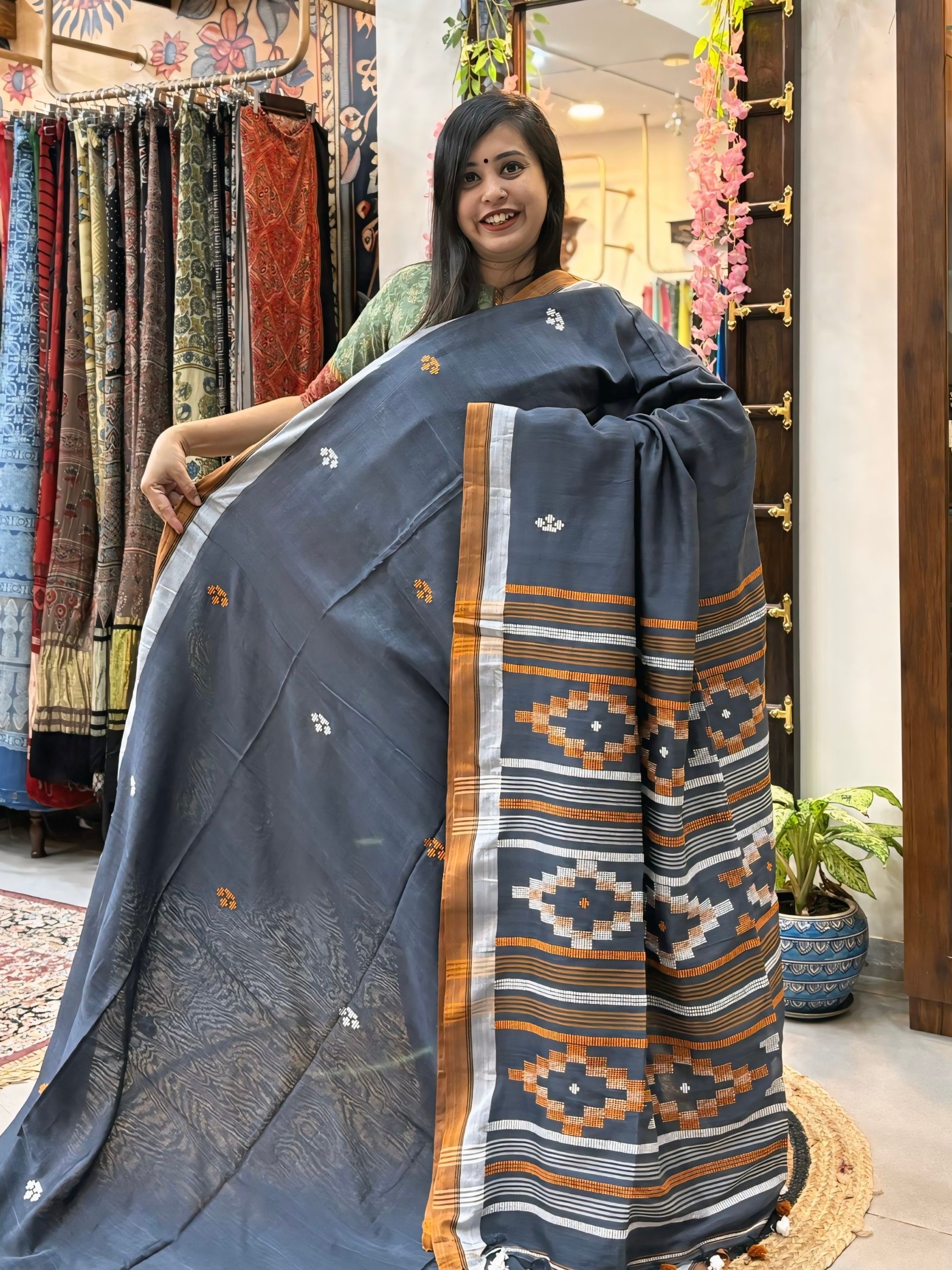 Amodini
- Bhujori Khadi Cotton Saree