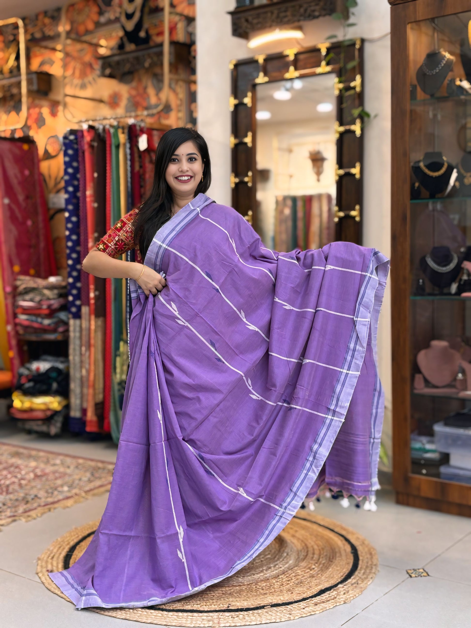 Rivika - Bhujori Khadi Cotton Saree