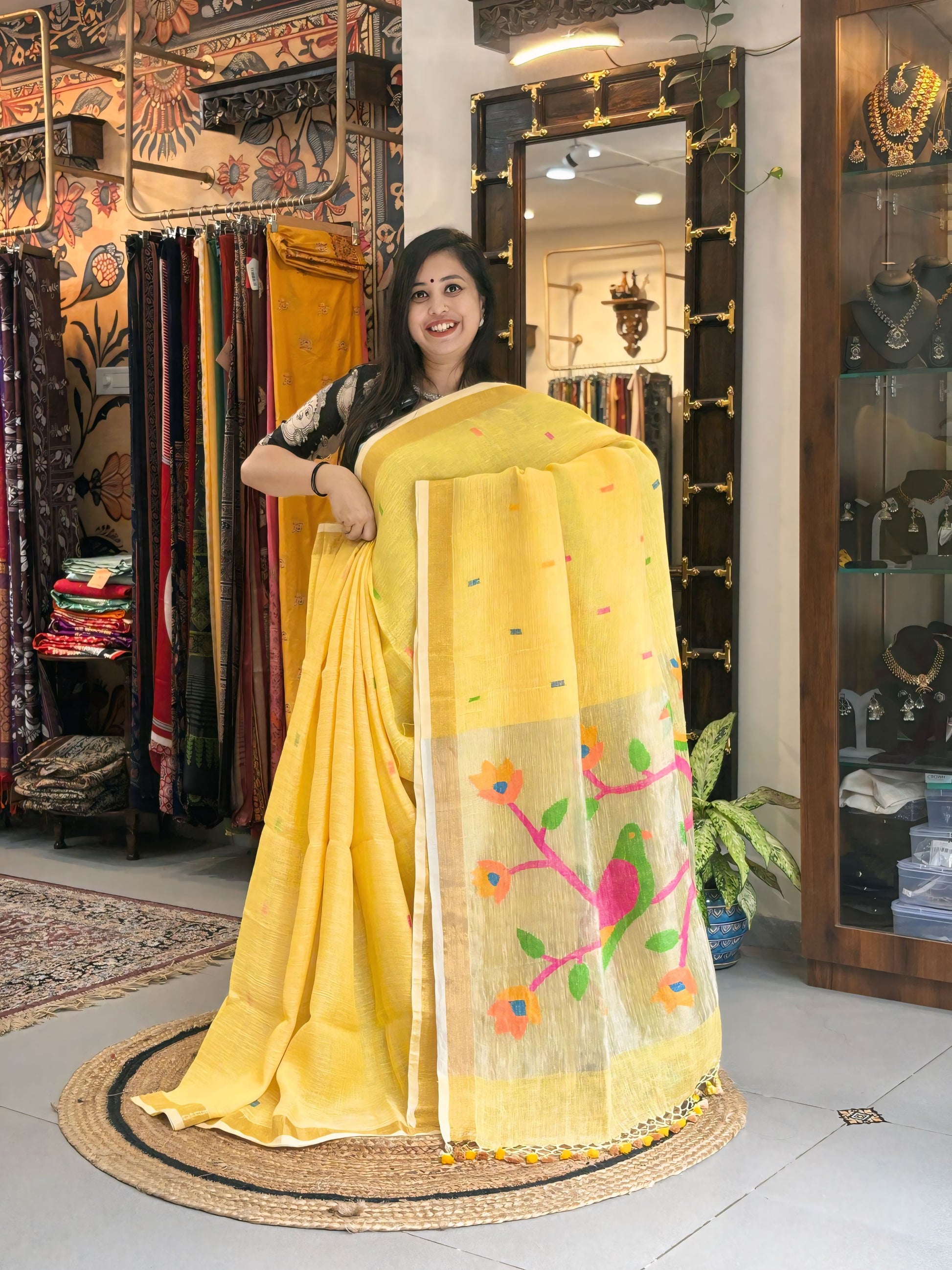 Golden Rays - Paithani Linen