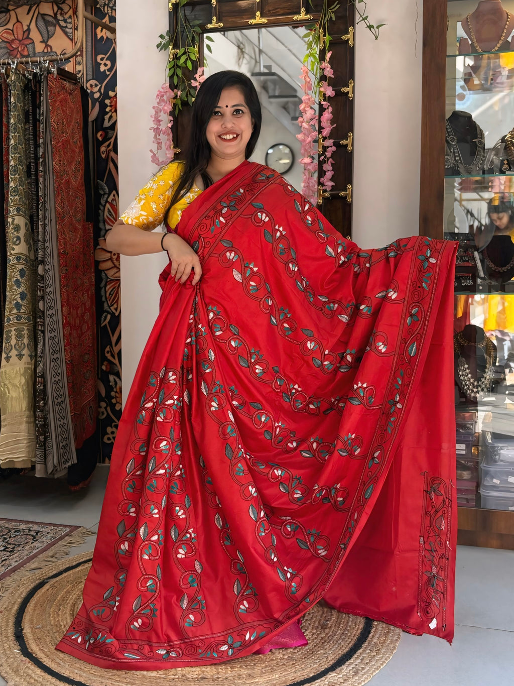 Suvarna - Katha Dupian Silk Saree