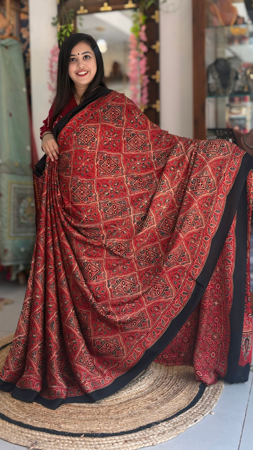 Vanshika - Pure Ajrak Modal Silk