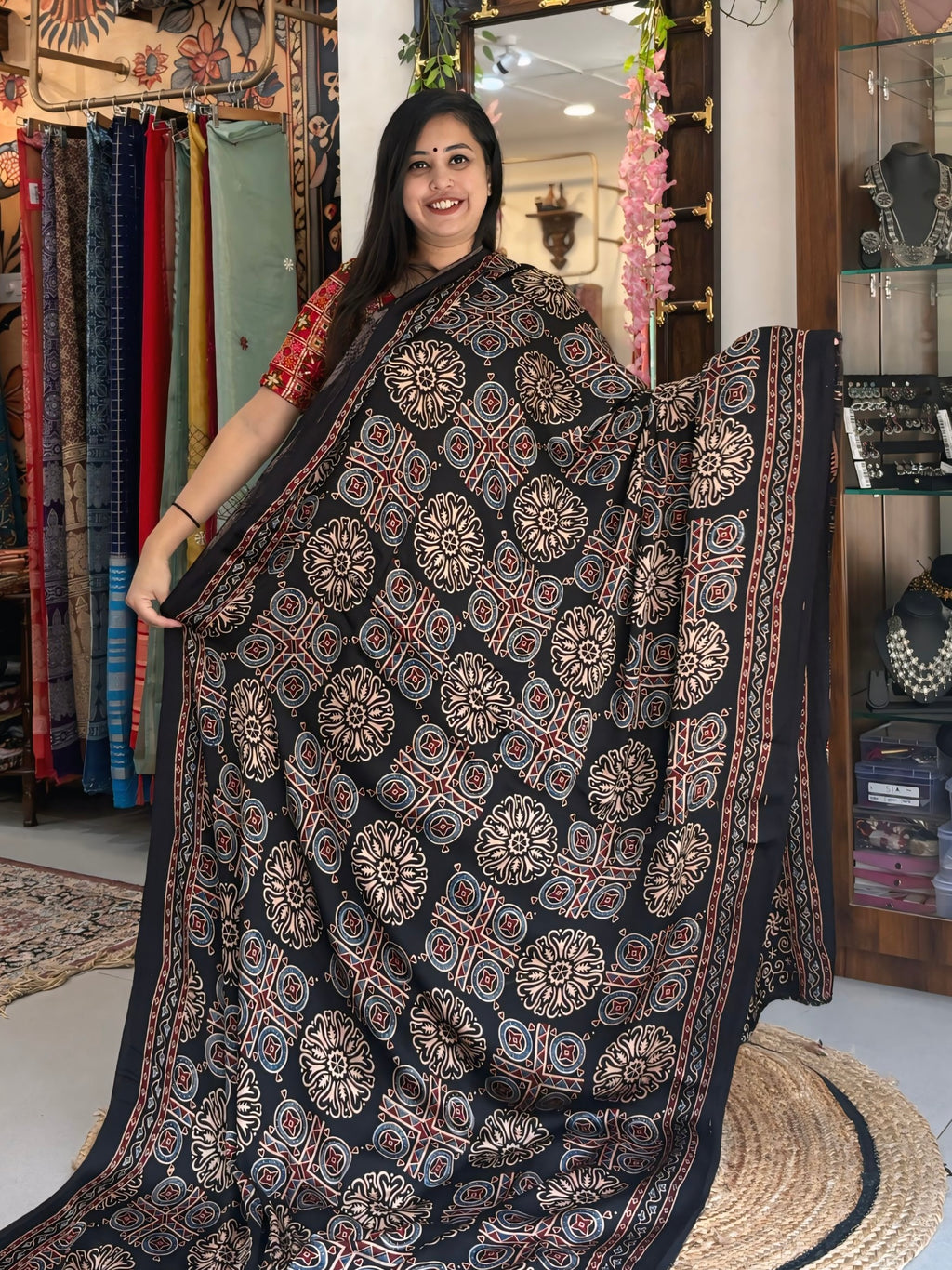 Nargis - Pure Ajrak Modal Silk